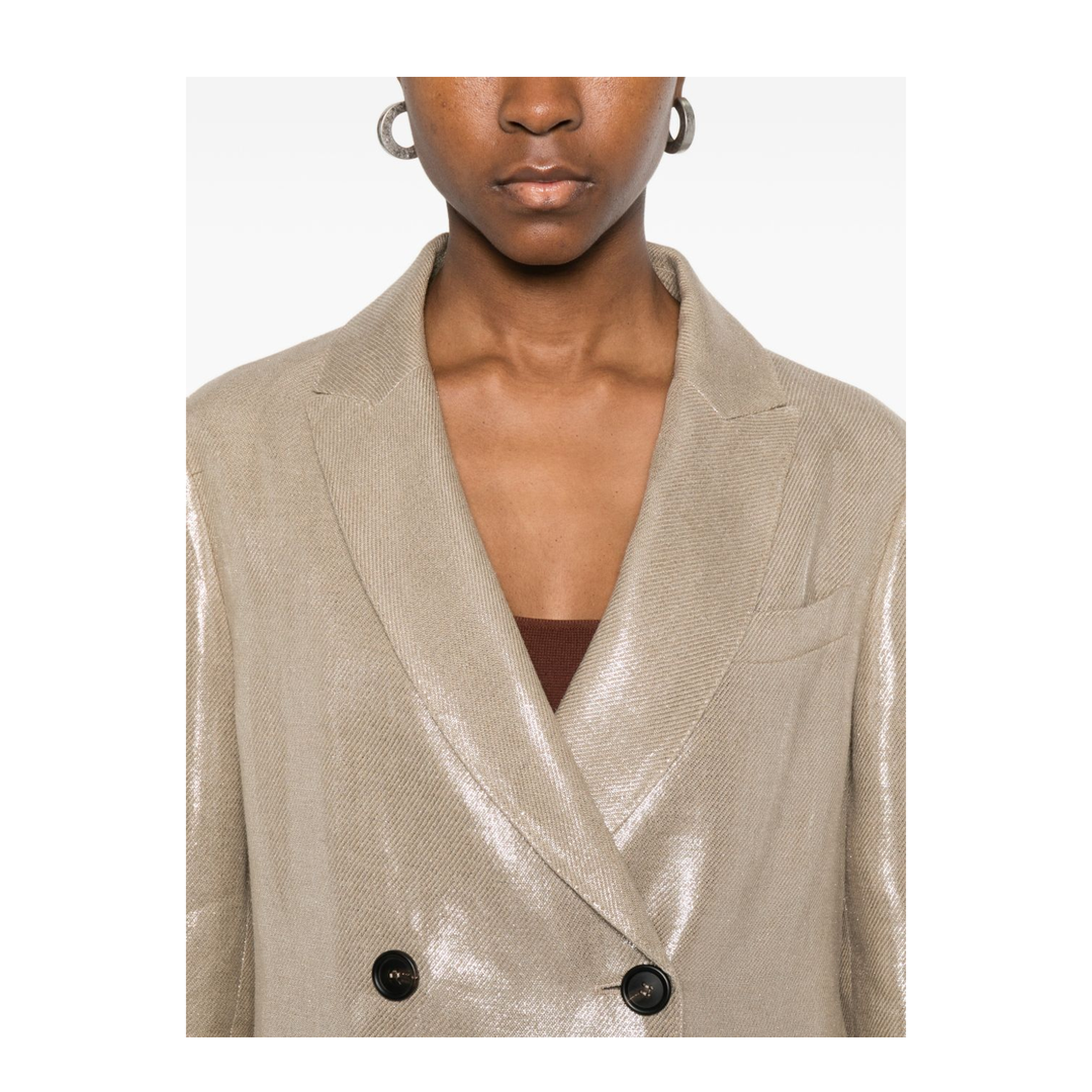 Linen Double-Breasted Jacket