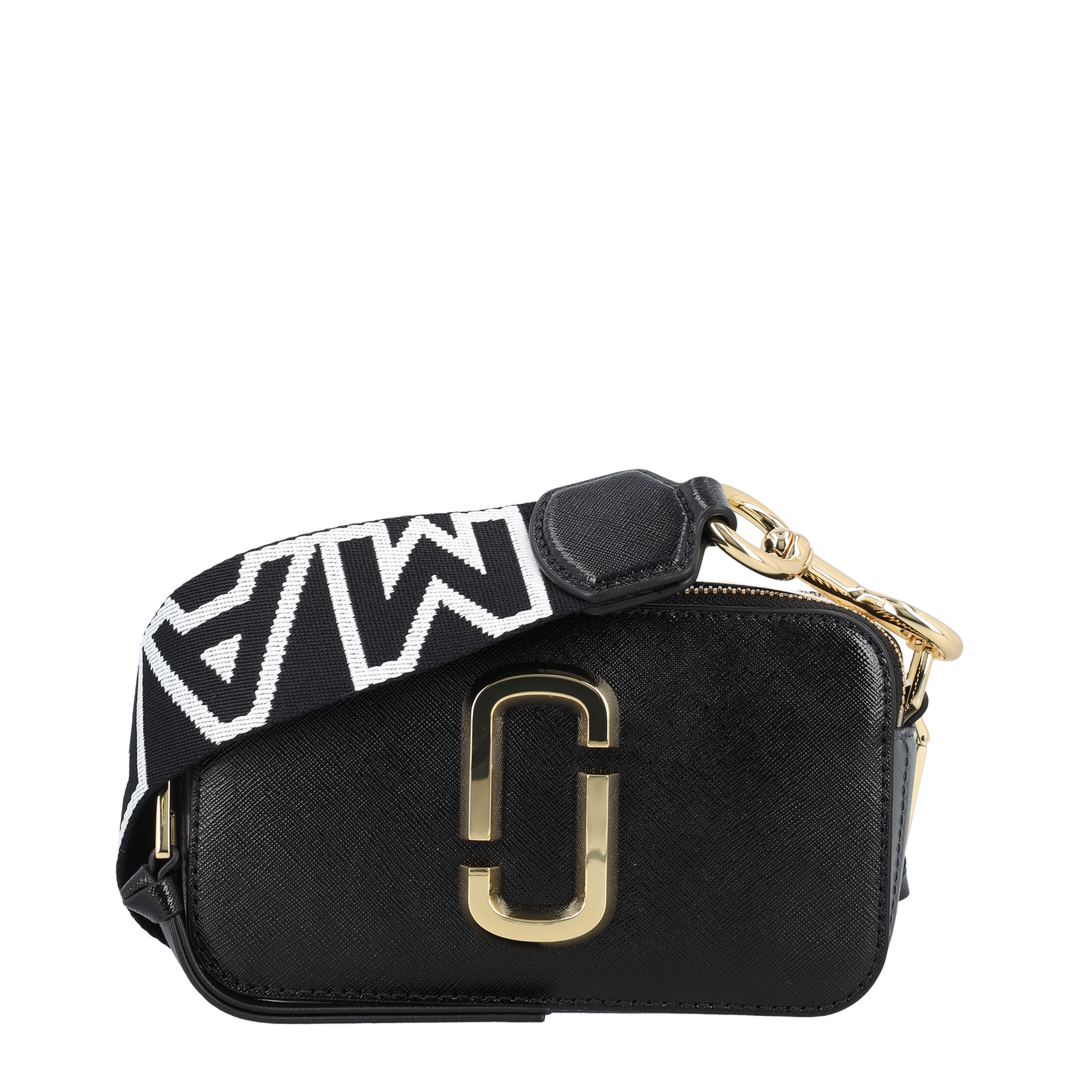 The Snapshot Saffiano Leather Crossbody Bag - BLACK/MULTI