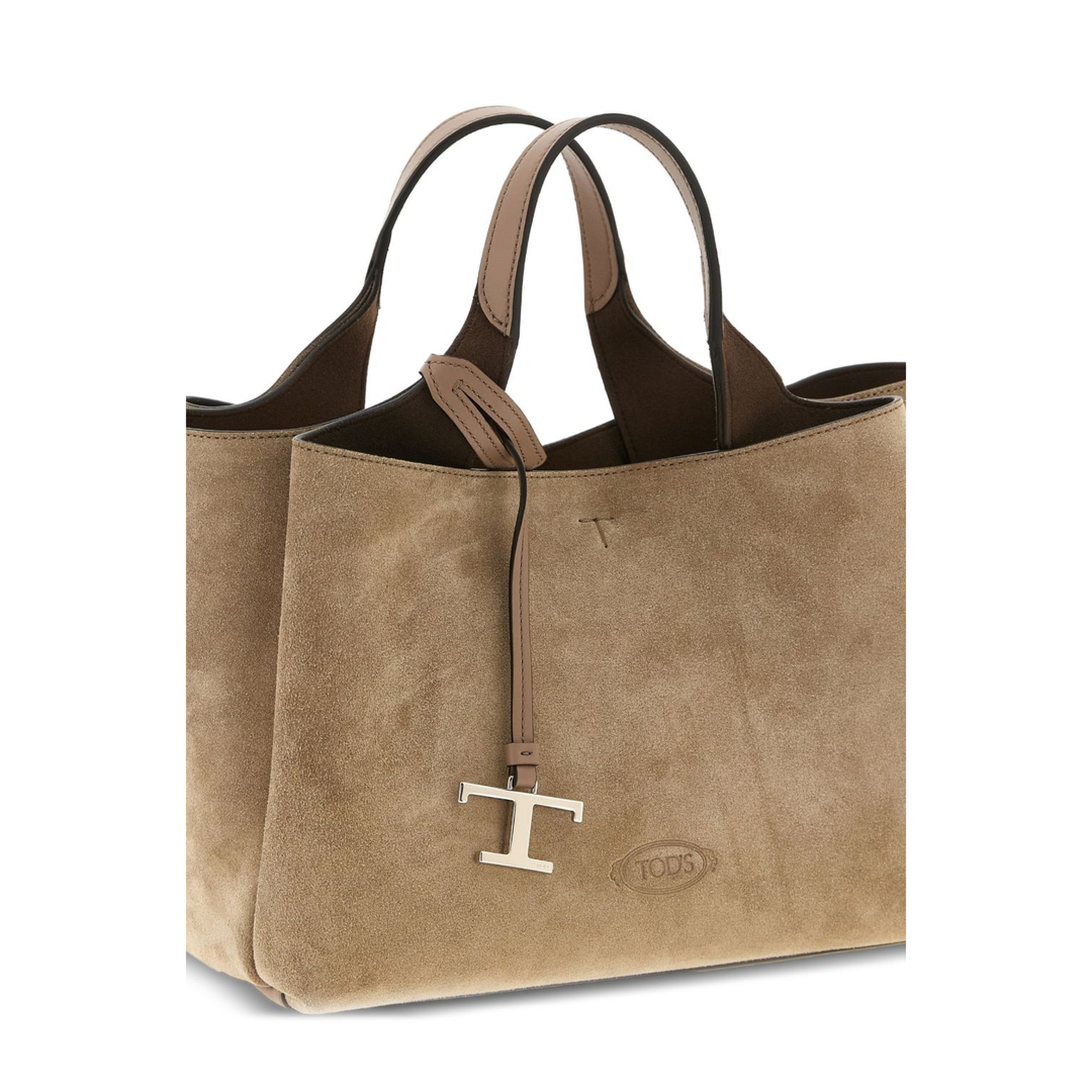 Brown Double Top Handle Tote