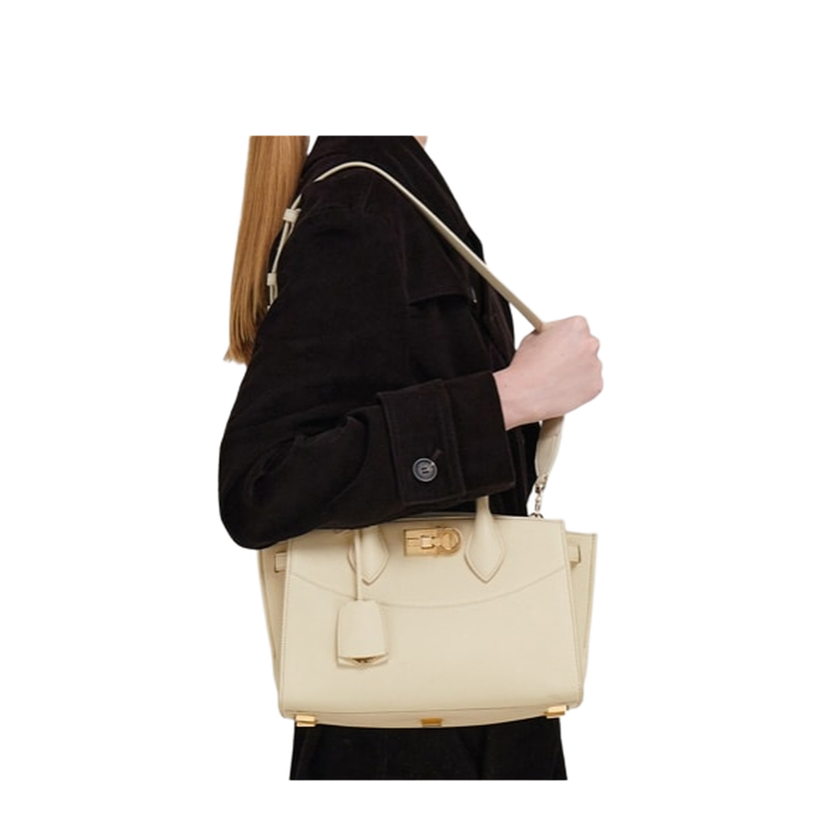 Double Handle Bag with Adjustable and Removable Shoulder Strap