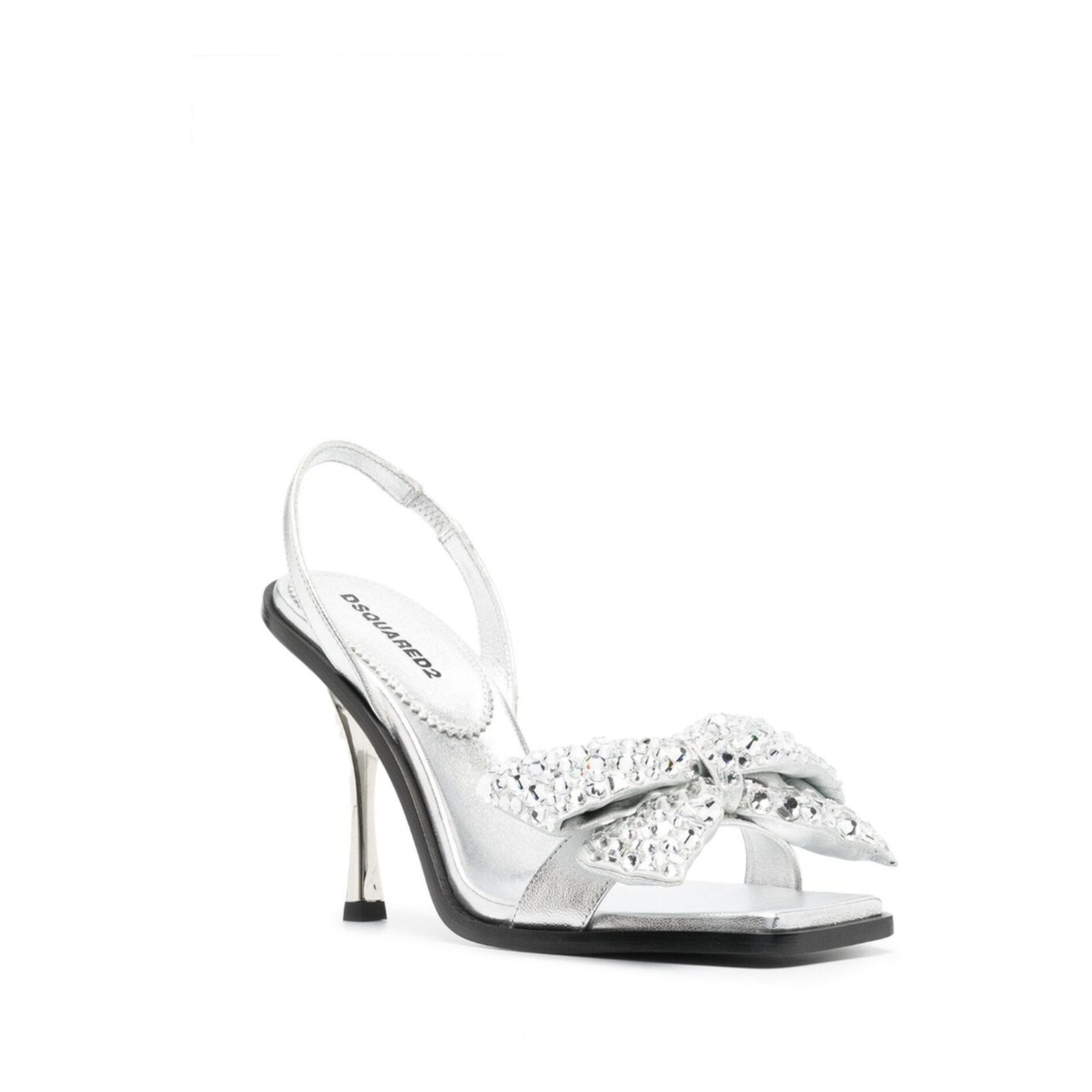 Bow-Detail Square-Toe Sandals