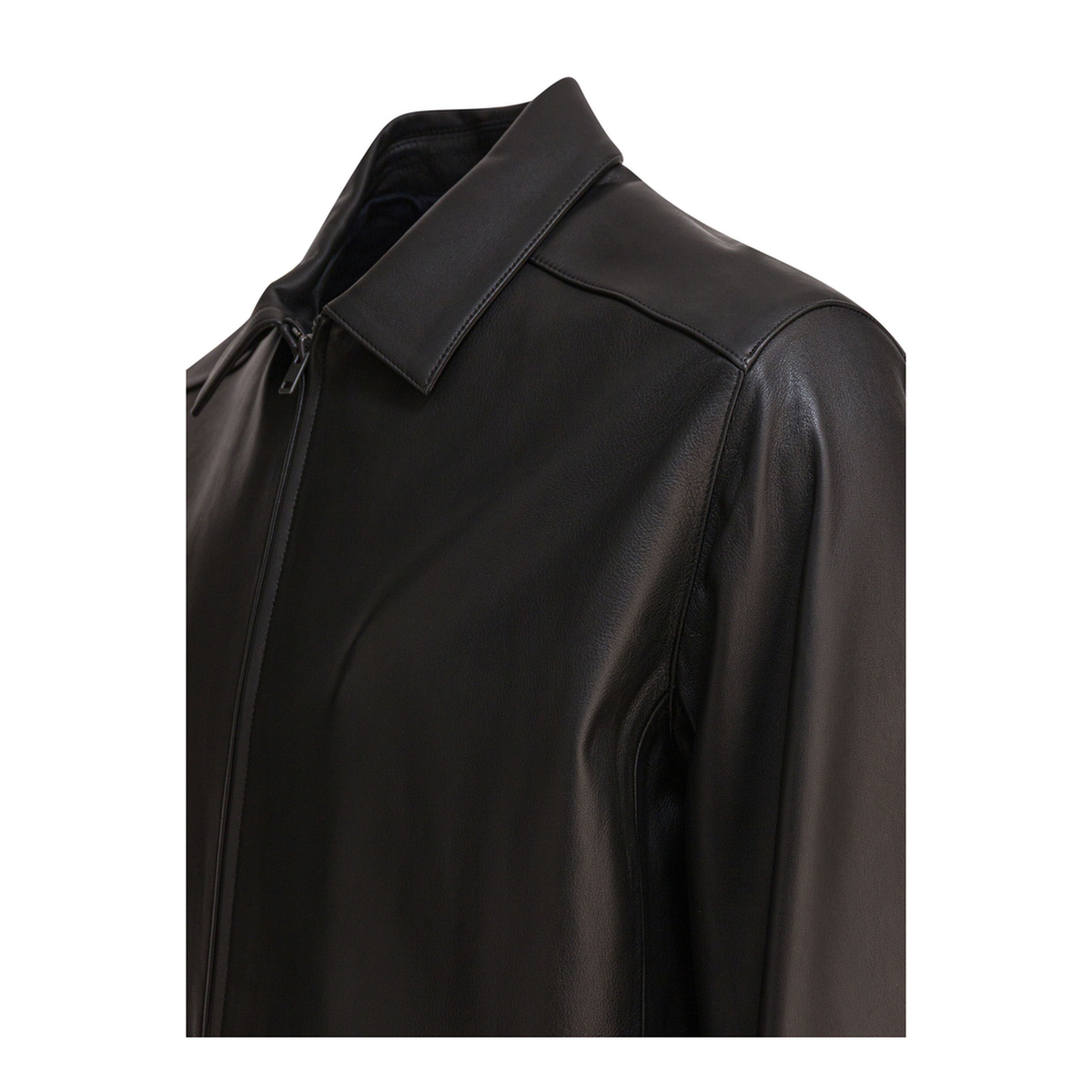 MAYFEYR - Vince - Leather Jacket With Zipper - M03894016A001BLK