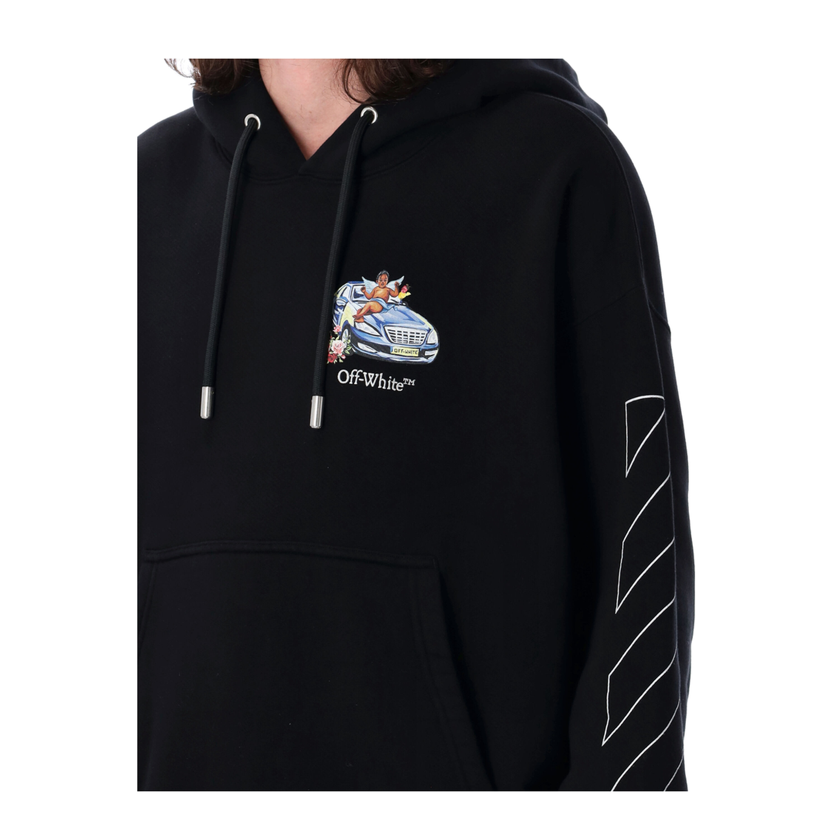 Fresco Arrow Skate Hoodie Black & White