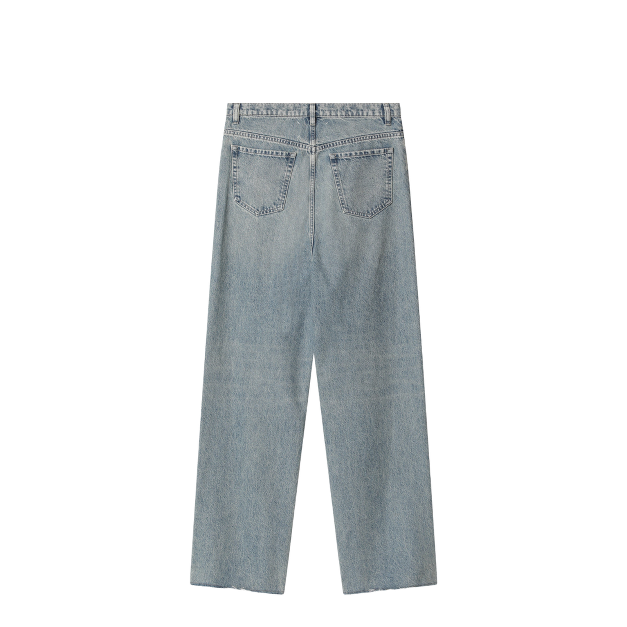 Wide-Leg Jeans In Cotton In Ice Blue