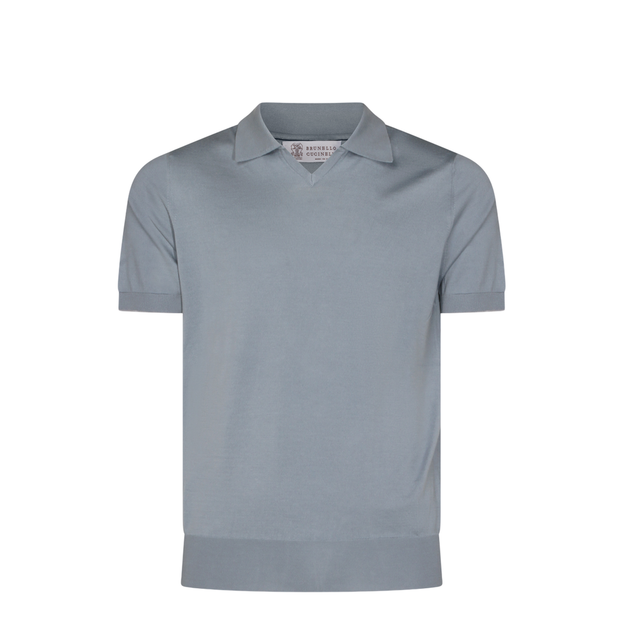 Polo Shirt Silk Nylon Blue