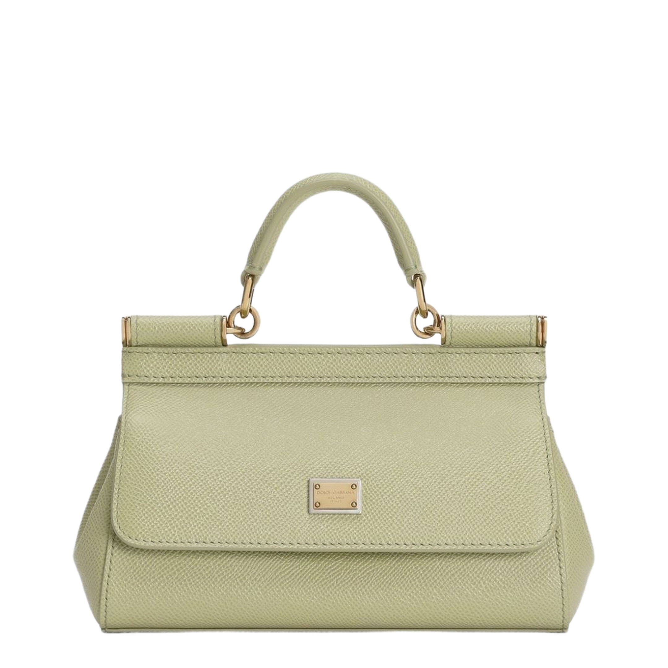 Sicily Small Top Handle Bag In Sage Green