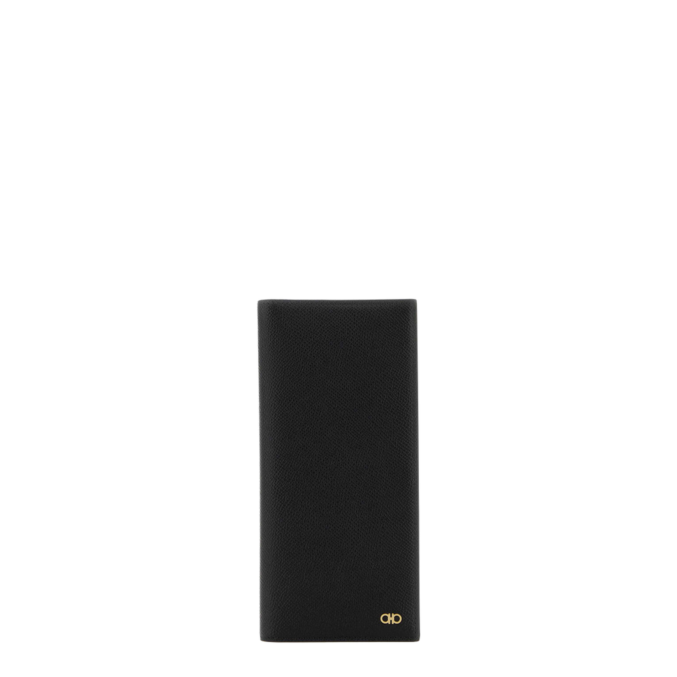 Black leather card holder