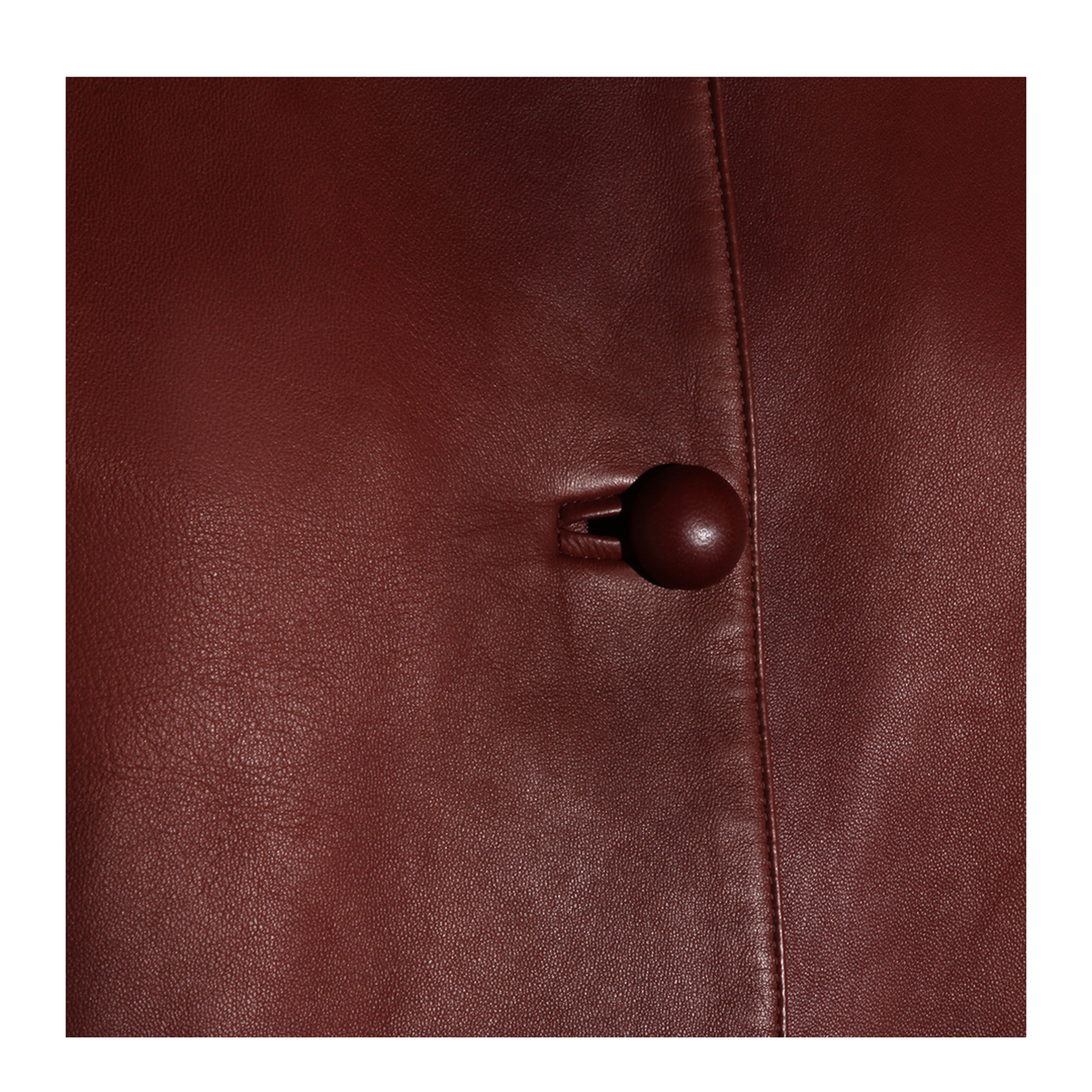 Short Burgundy Jacket in Plongé Nappa Leather