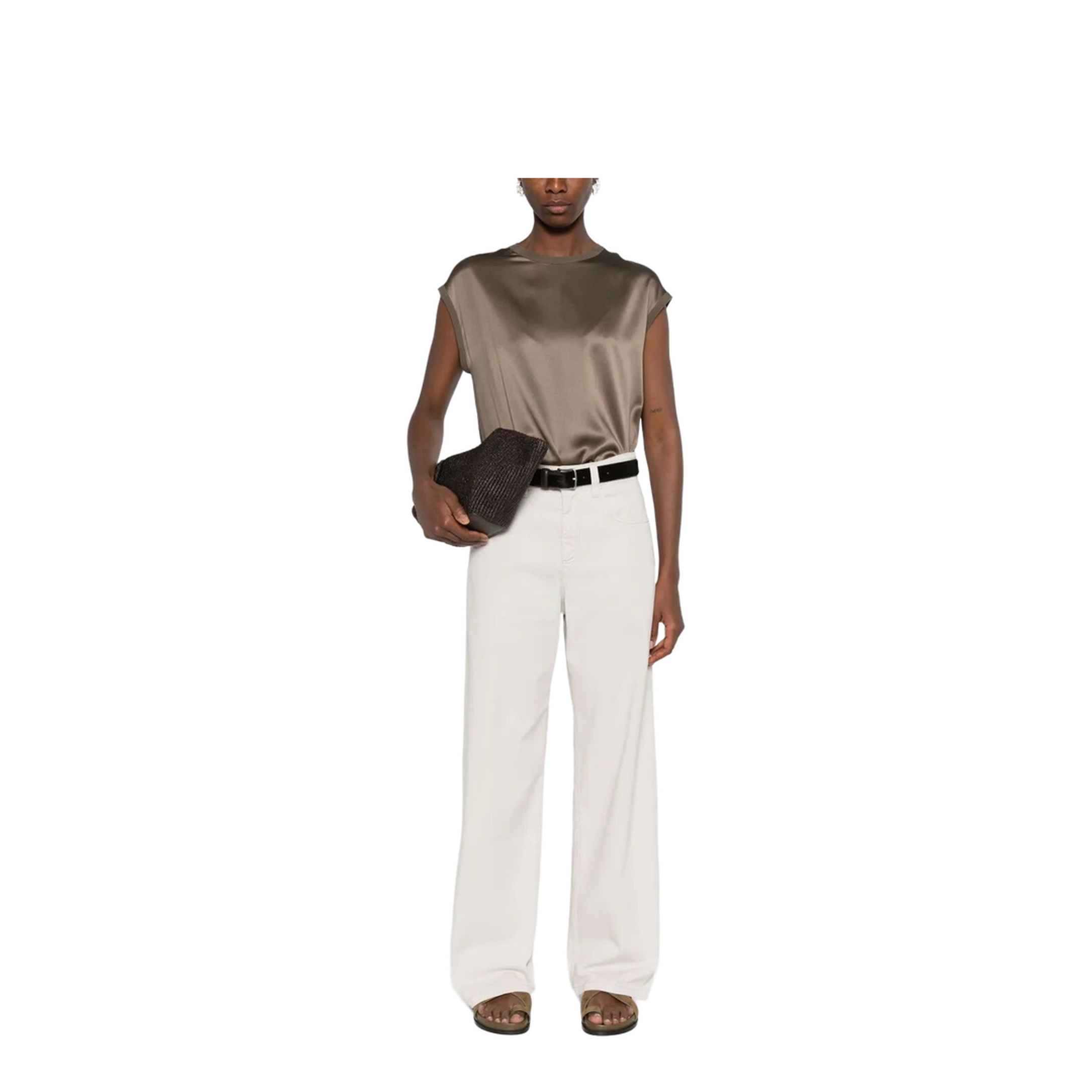 MAYFEYR - Brunello Cucinelli - Stretch Dyed Denim Loose Barrel Jeans With Monili - MH137P4021