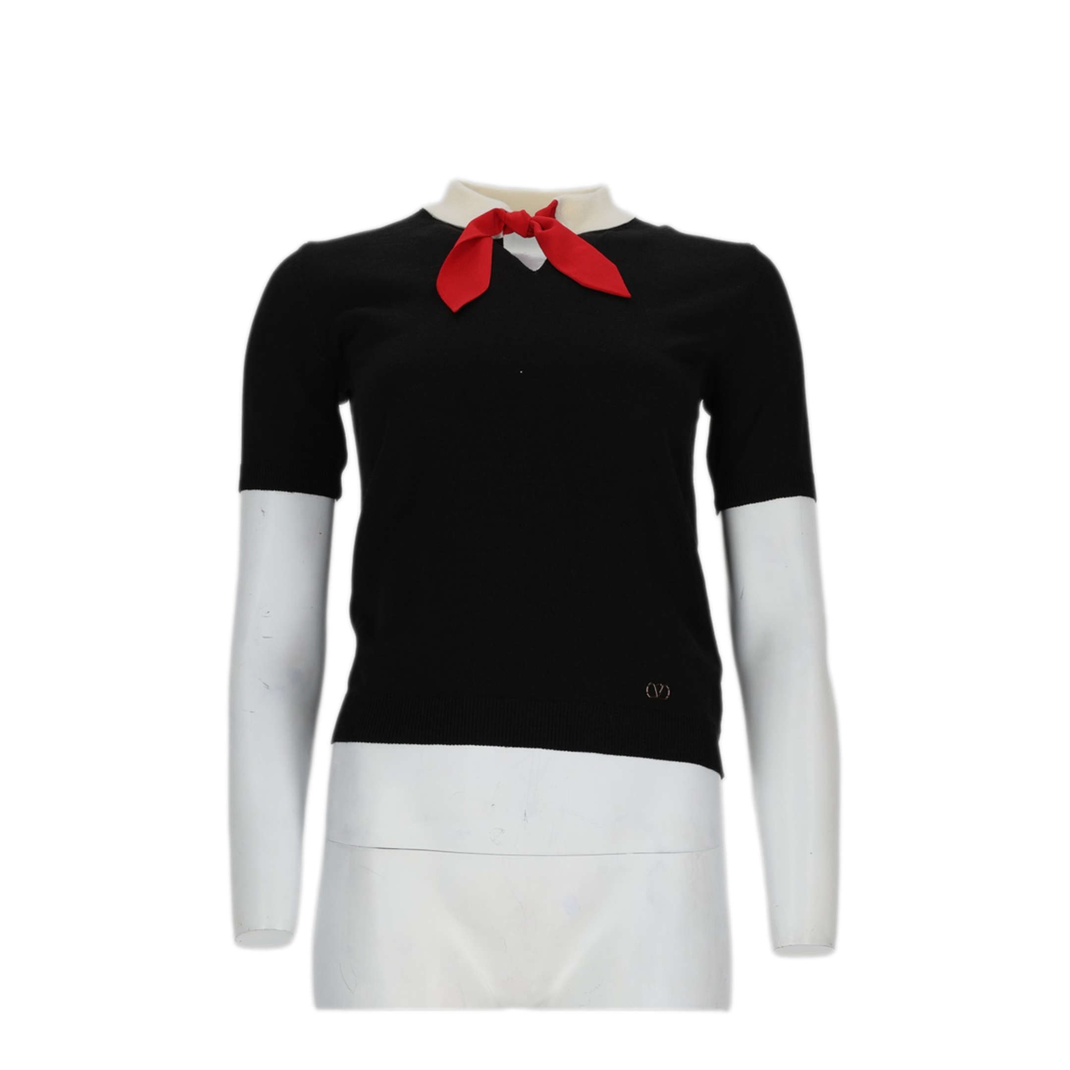 MAYFEYR - Valentino - Black Wool Sweater With Bow - 9B3KC75IAF50NA