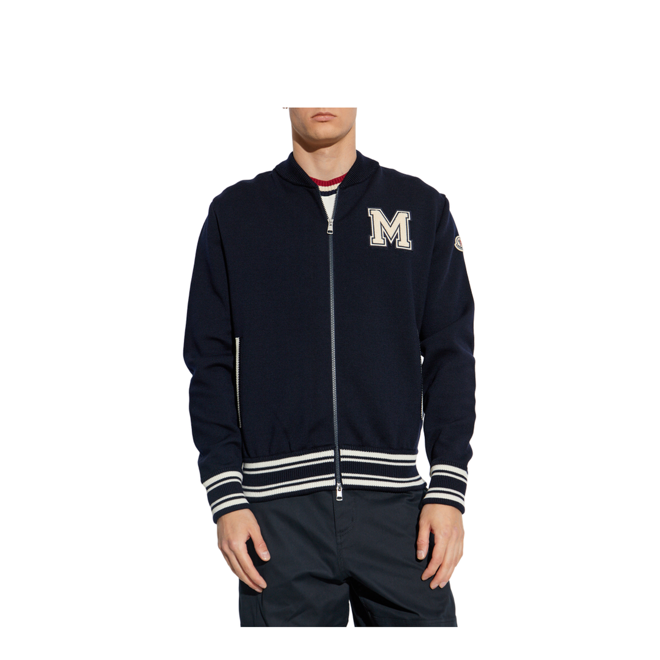 Blue Embroidered Monogram Jacket
