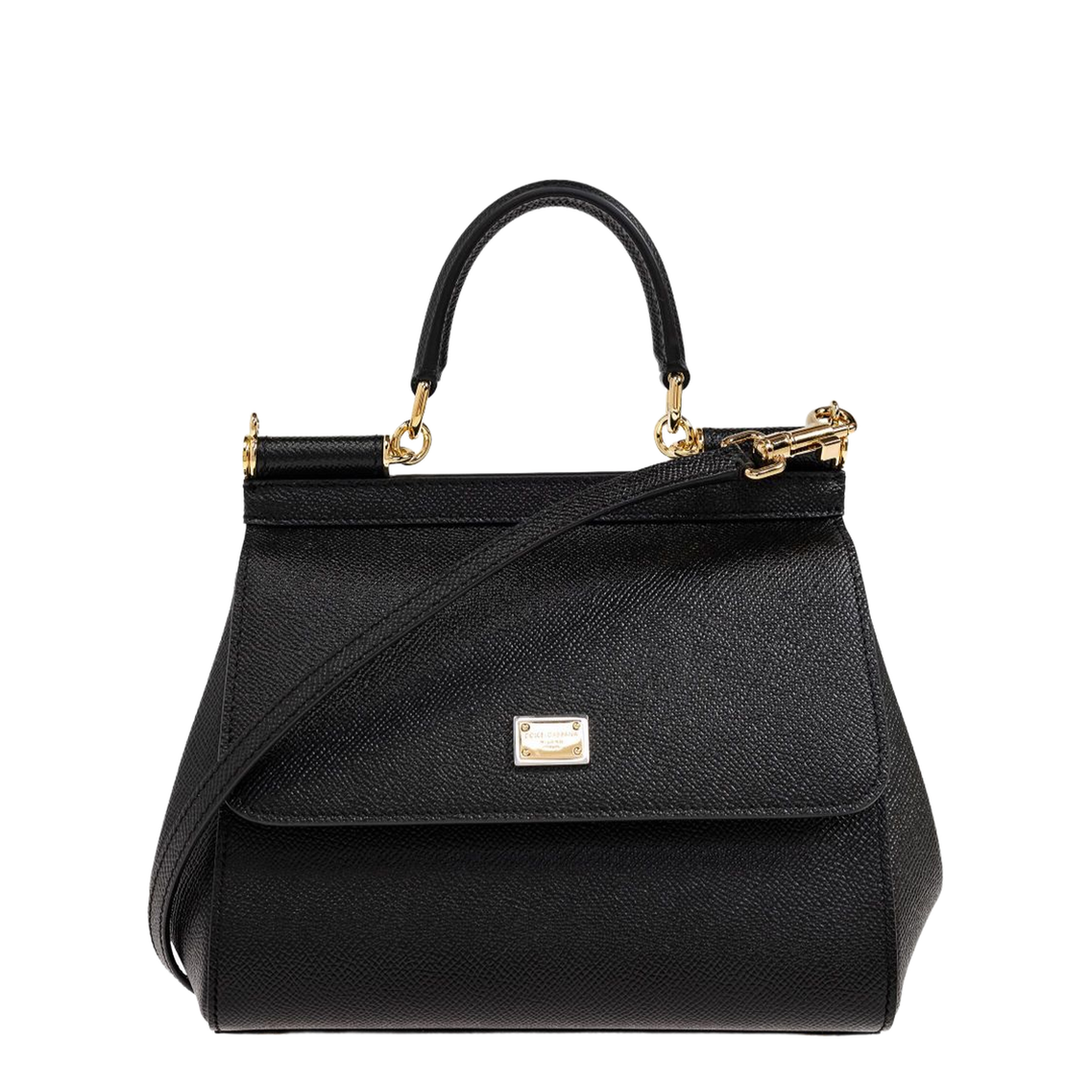 Medium Sicily Handbag in Black