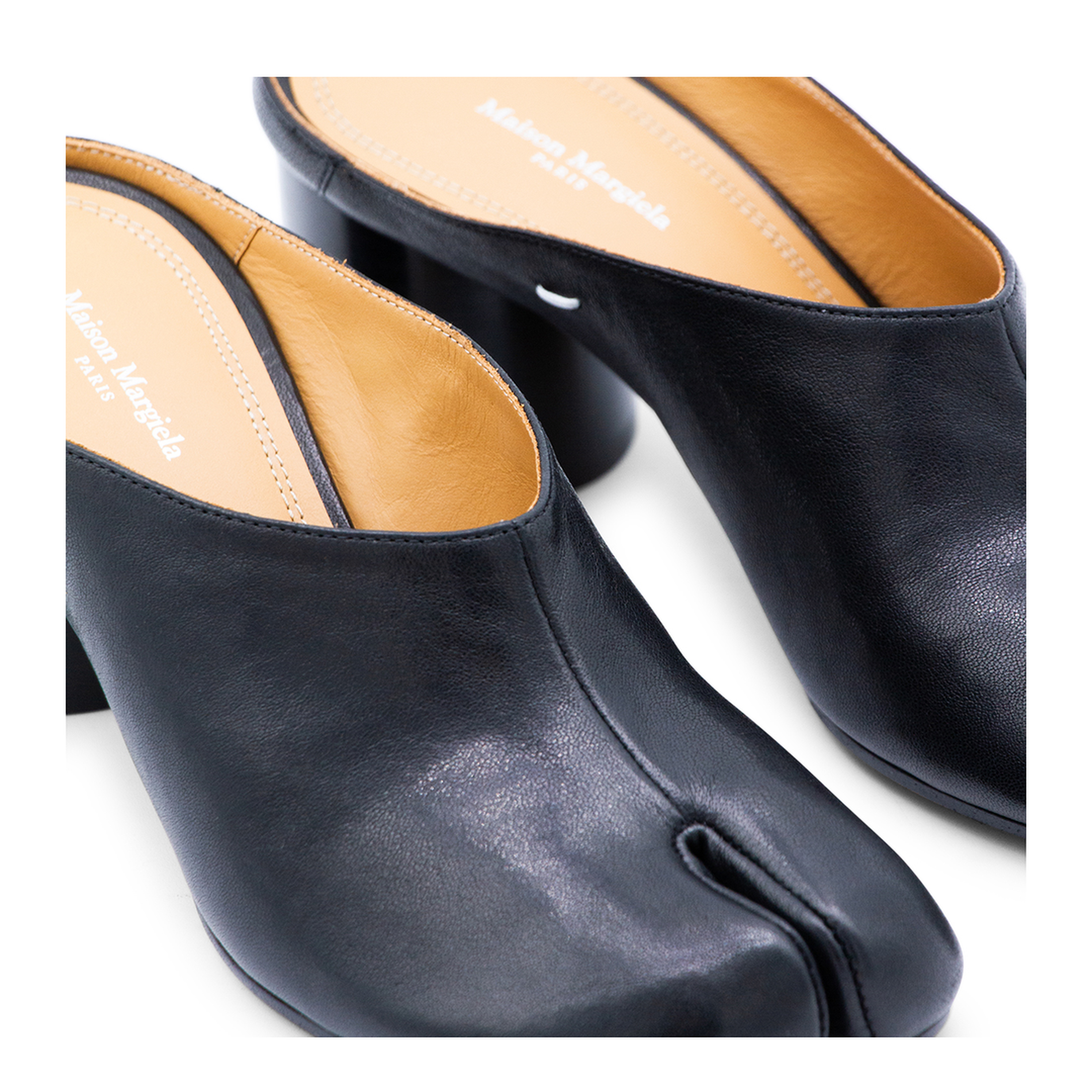Black Tabi Mule Pumps