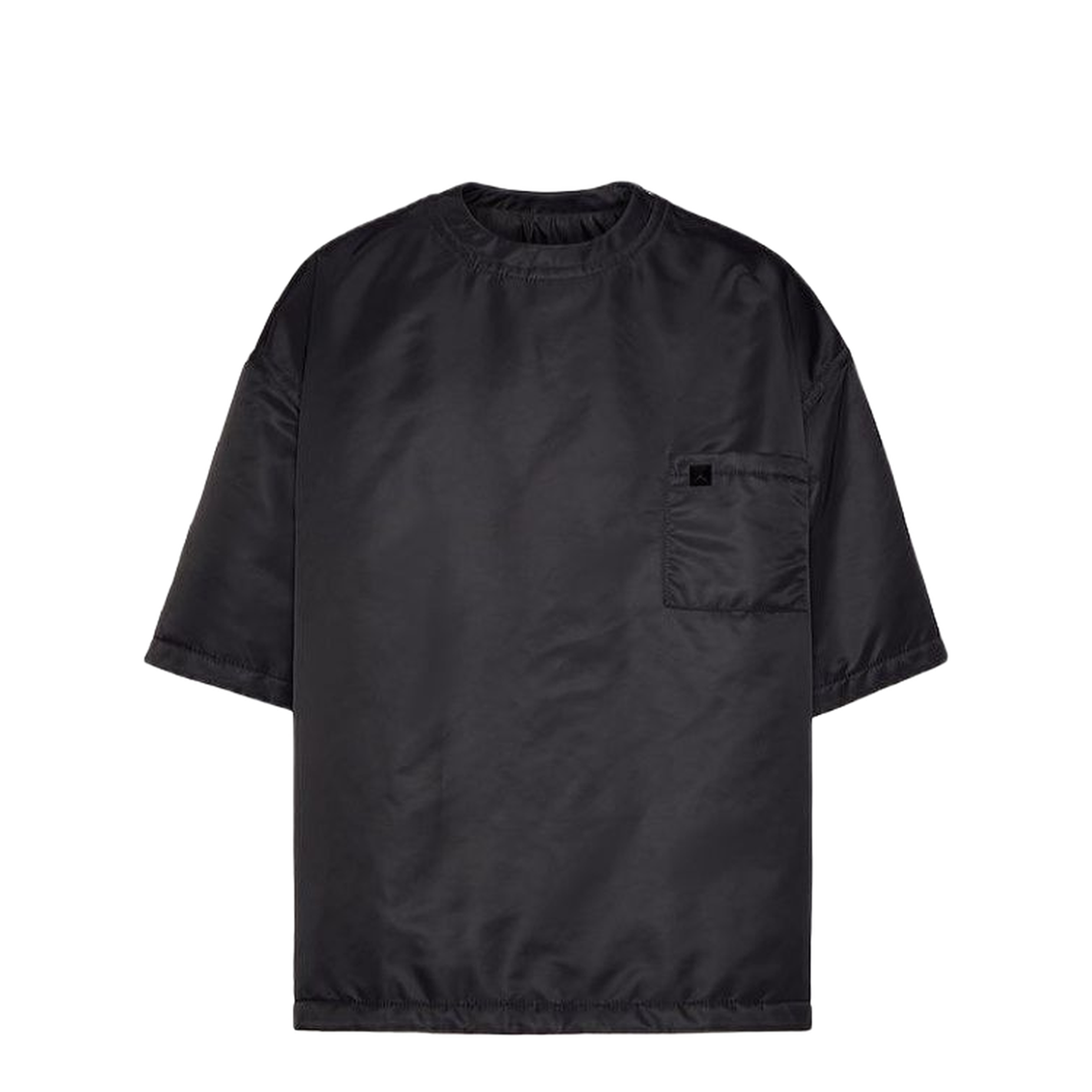 Black Nylon Oversize Shirt