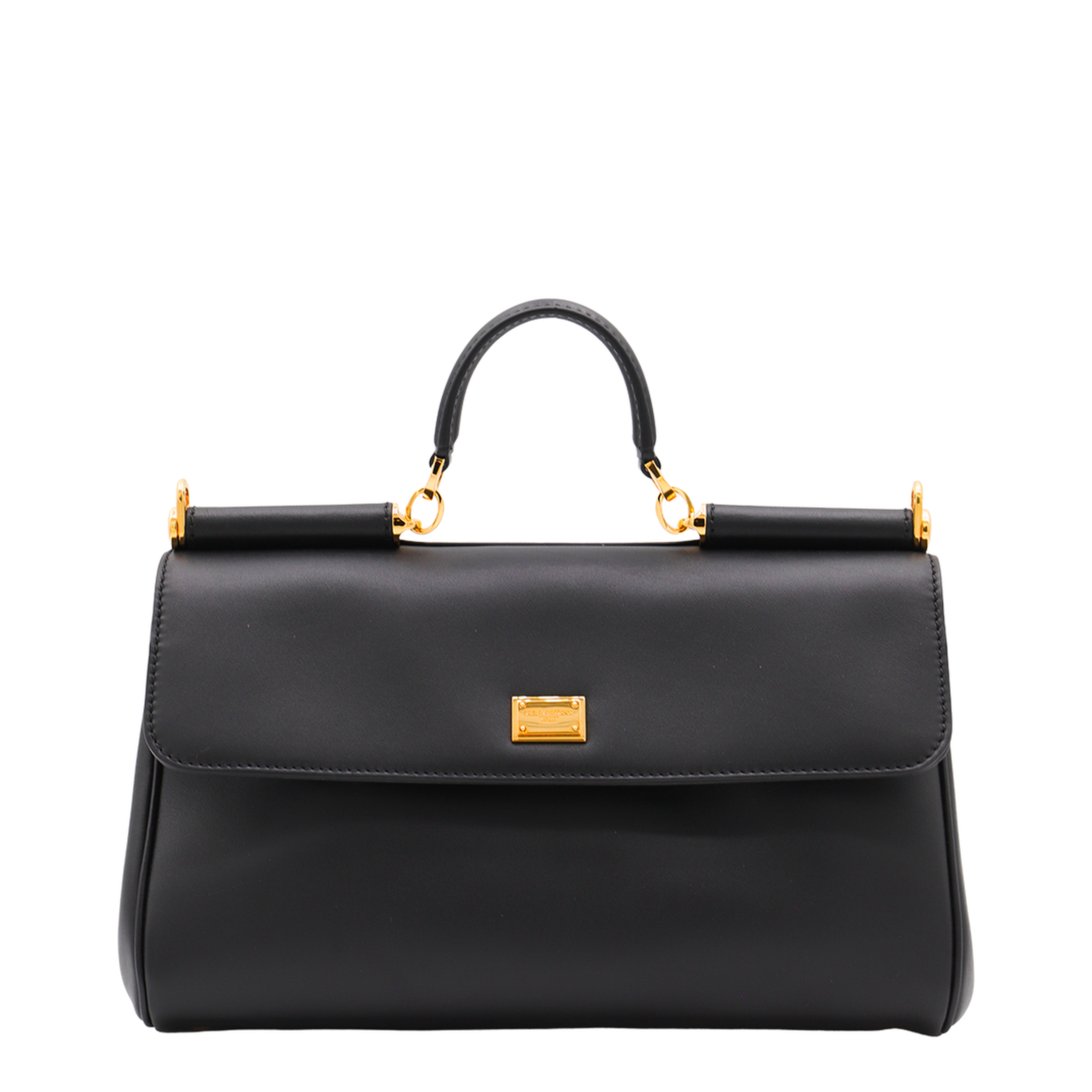My Sicily handbag in plongé calfskin in Black