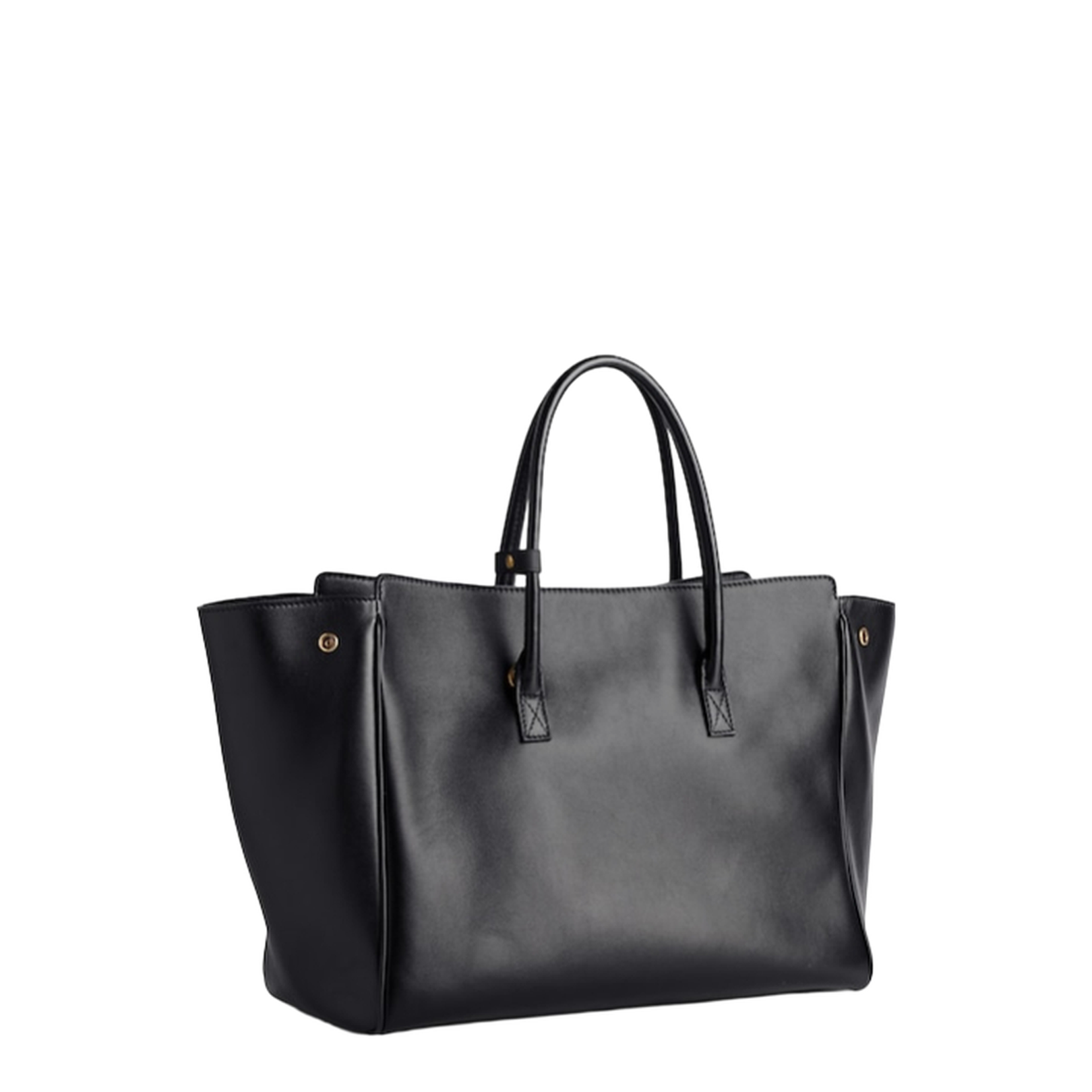 Black Leather Small Carry All Hempton Handbag