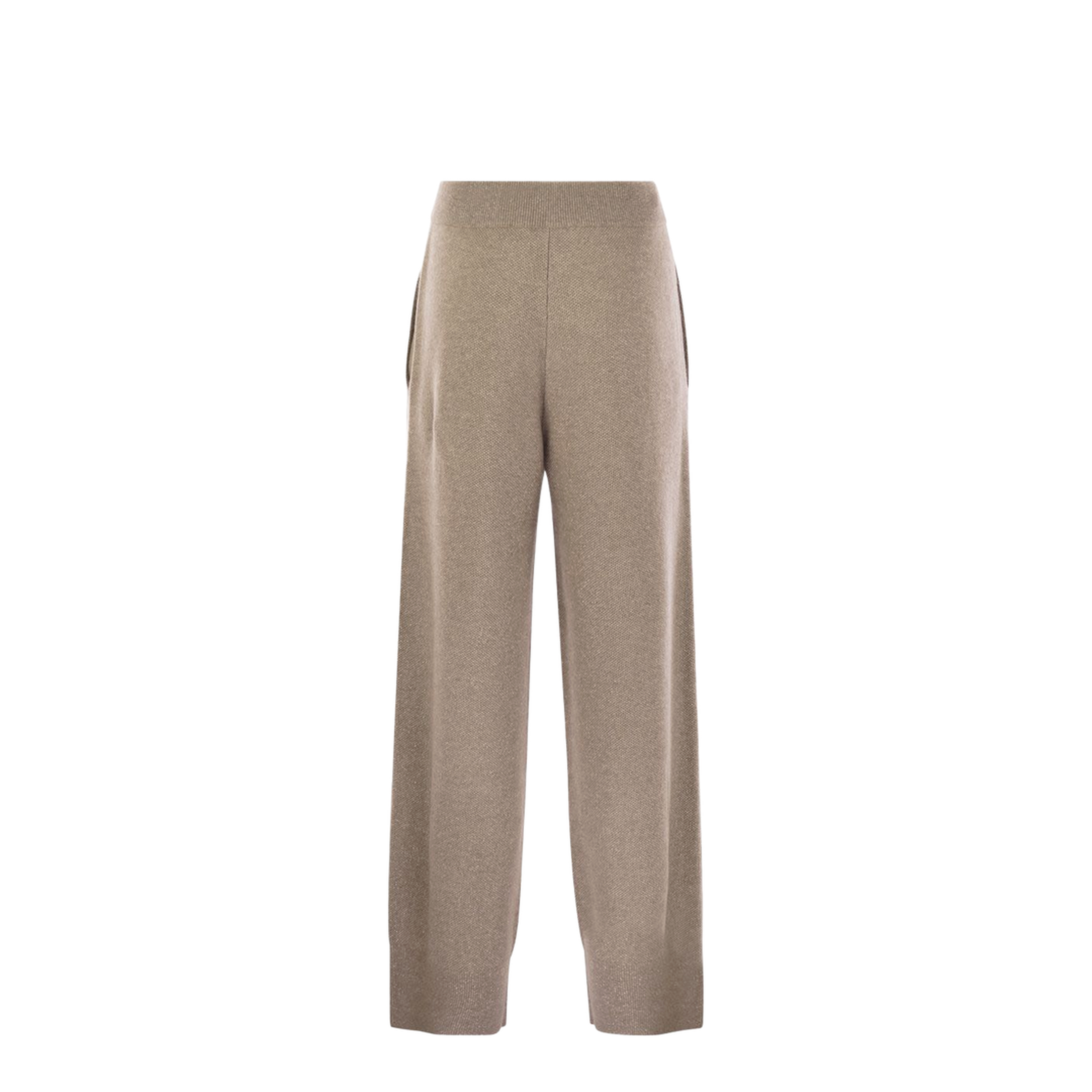 English Rib Cashmere and Viscose Knit Trousers