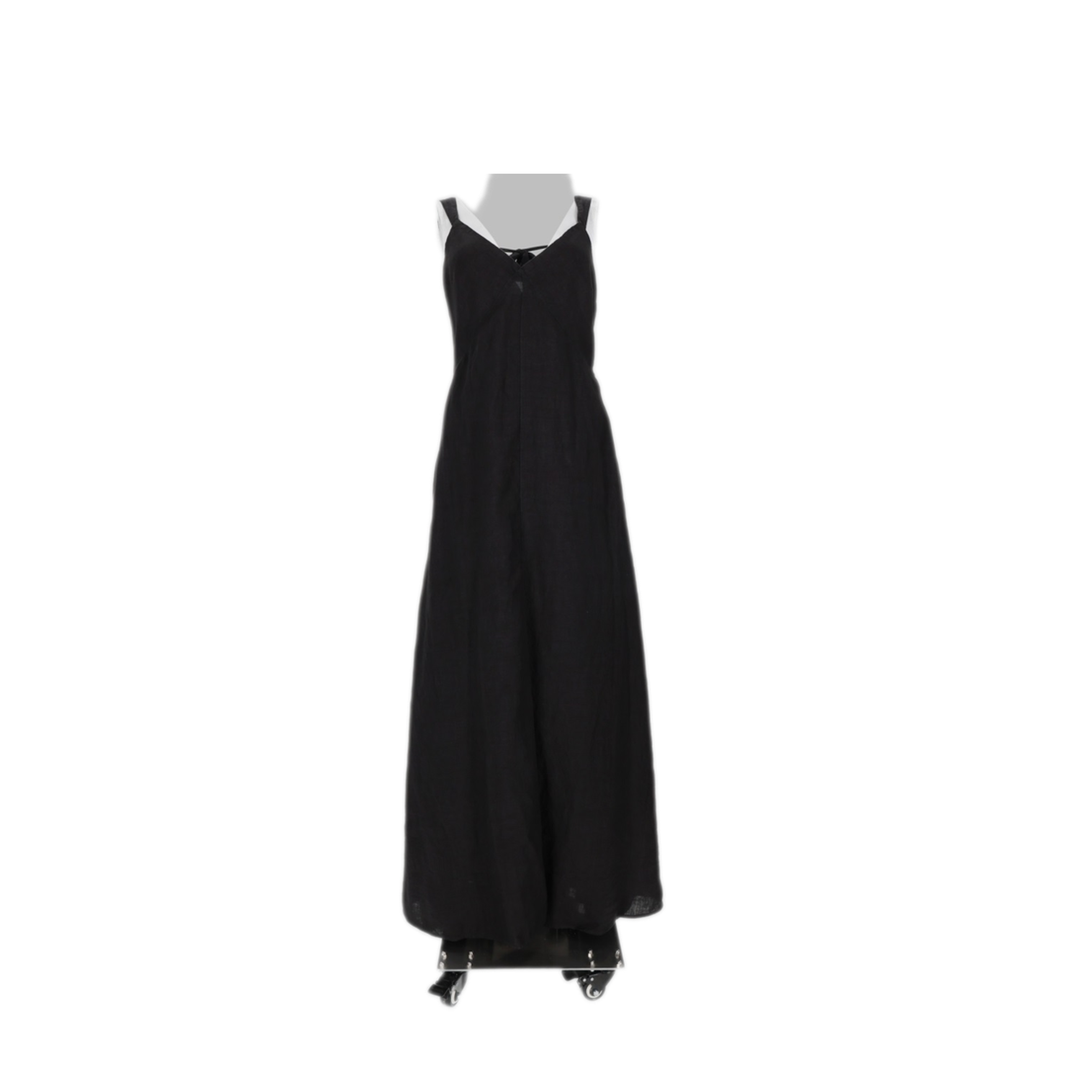 MAYFEYR - 120% LINO - Black Linen Dress - 33ALIW4PL0000E517900065