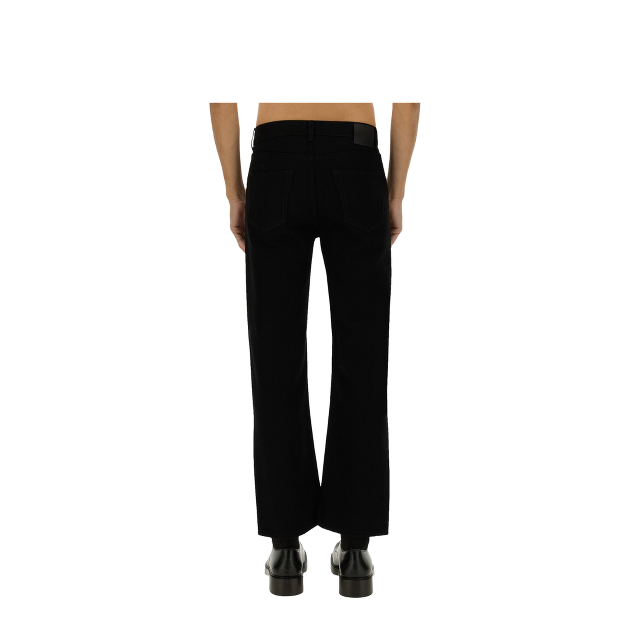 Black Straight Leg Denim Jeans