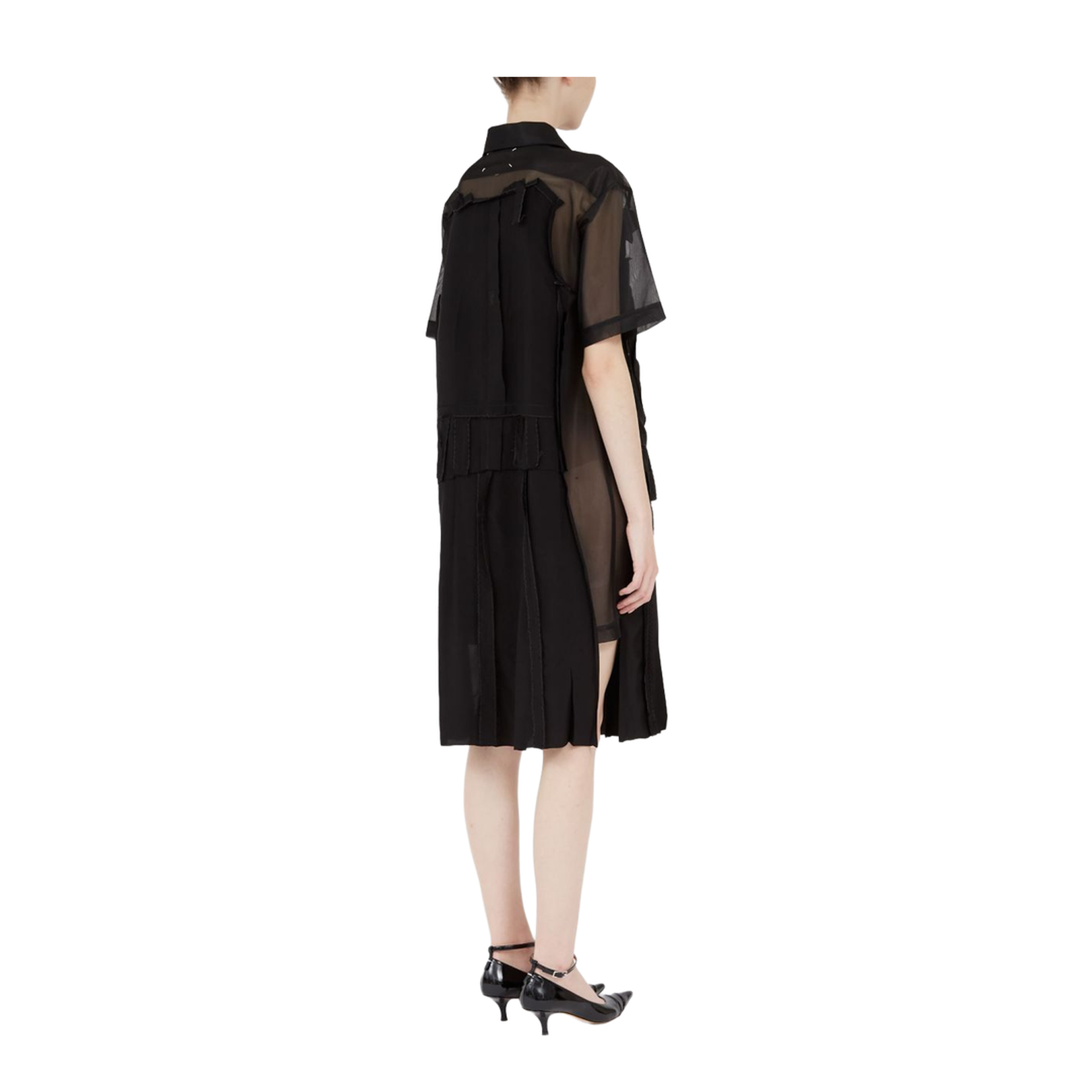 Black Mesh Design Dress