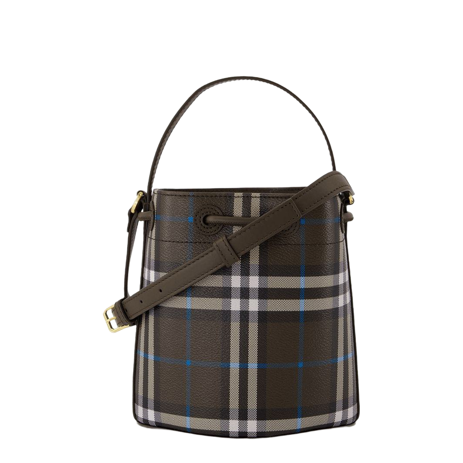 Checked Bucket Bag