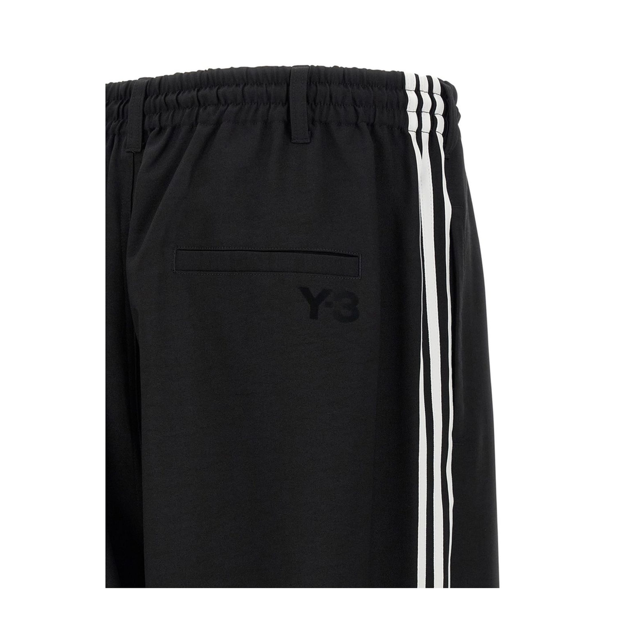 Black Drawstring Fastening Wide Leg Trousers