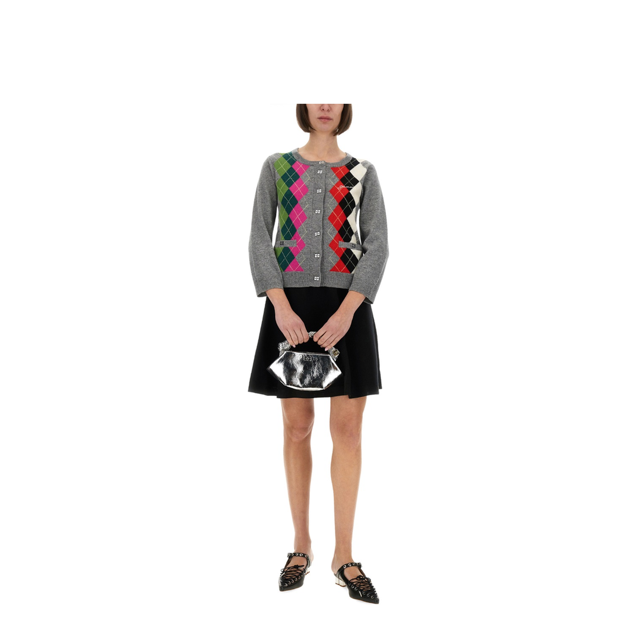 Jacquard Cashmere Cardigan