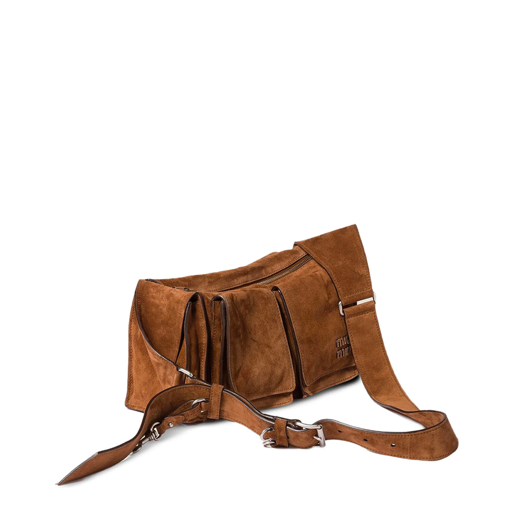 MAYFEYR - MIUMIU - Utilitarian Suede Shoulder Bag - 5BC205VPOO2CSSF0324