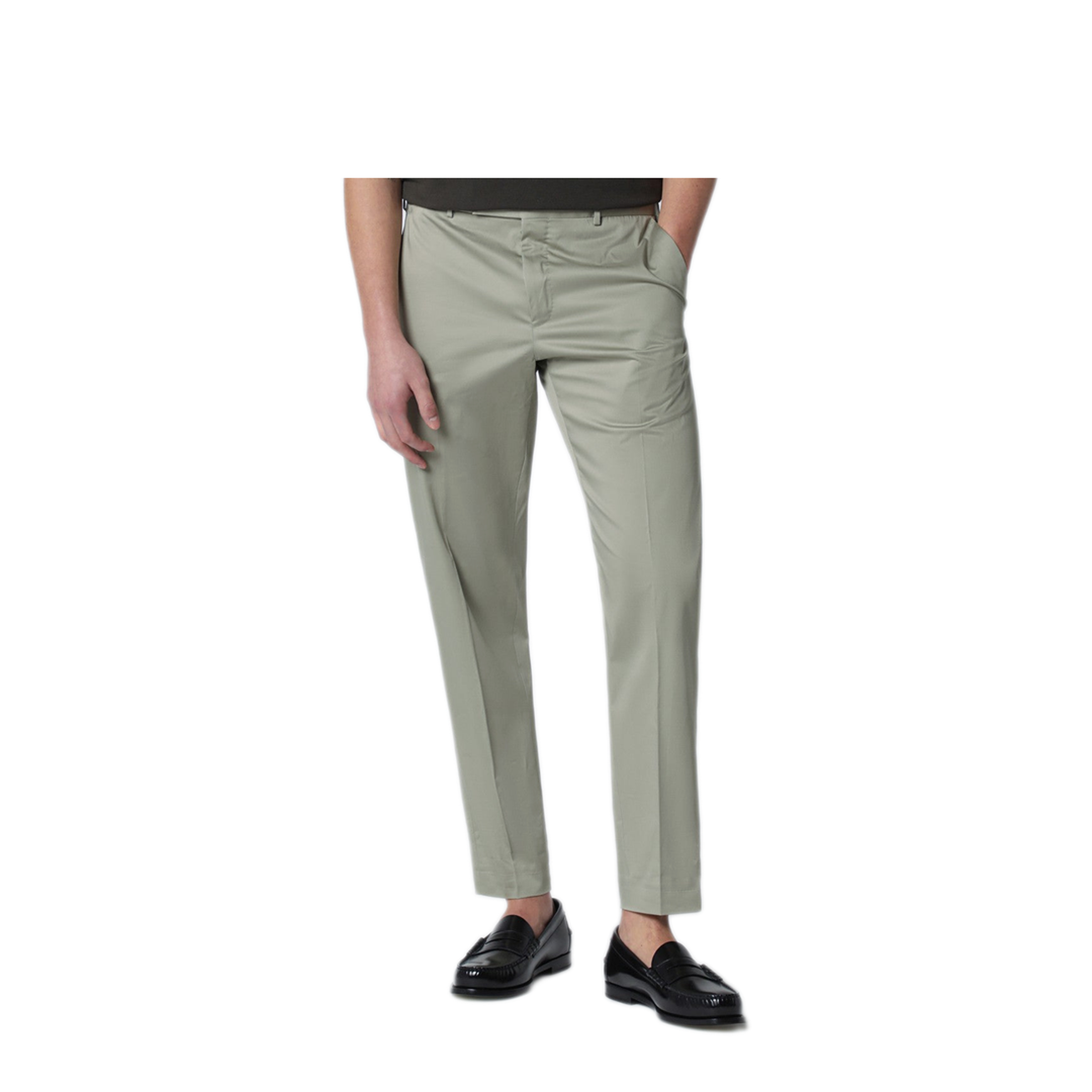 MAYFEYR - PT Torino - Sage Green Cotton Blend Trousers - CORSZ1Z00FWDNU680435