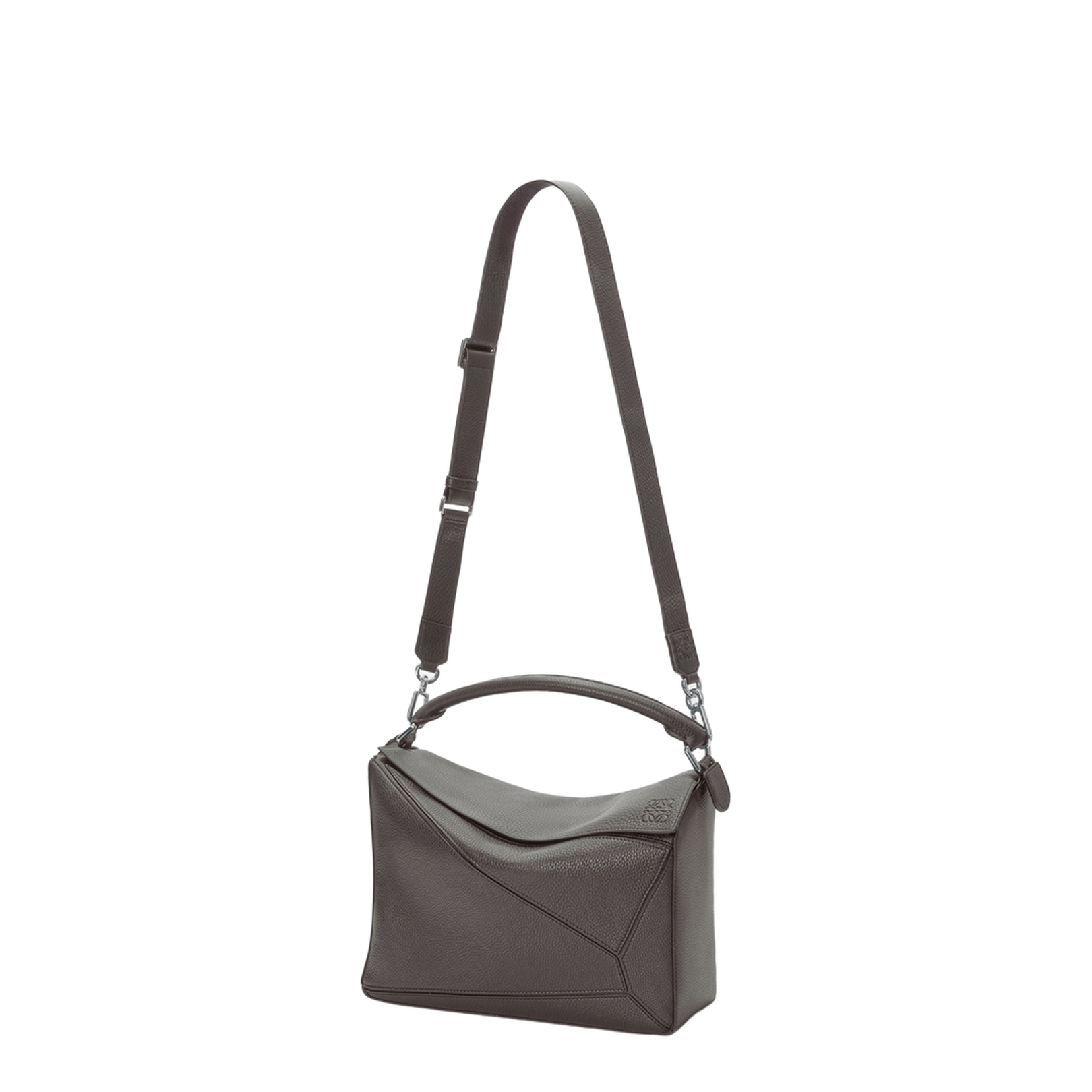 Large Puzzle Bag in Supple Grained Calfskin Brown