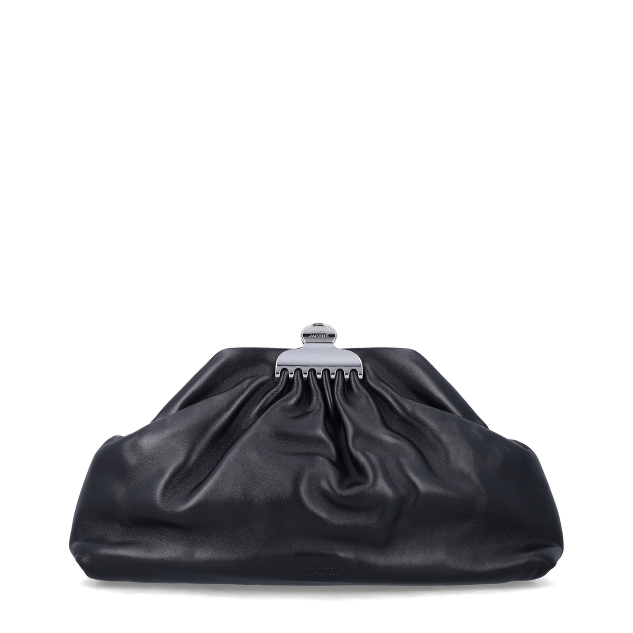 The Glam Clutch TU Smooth Leather Clutch - Black