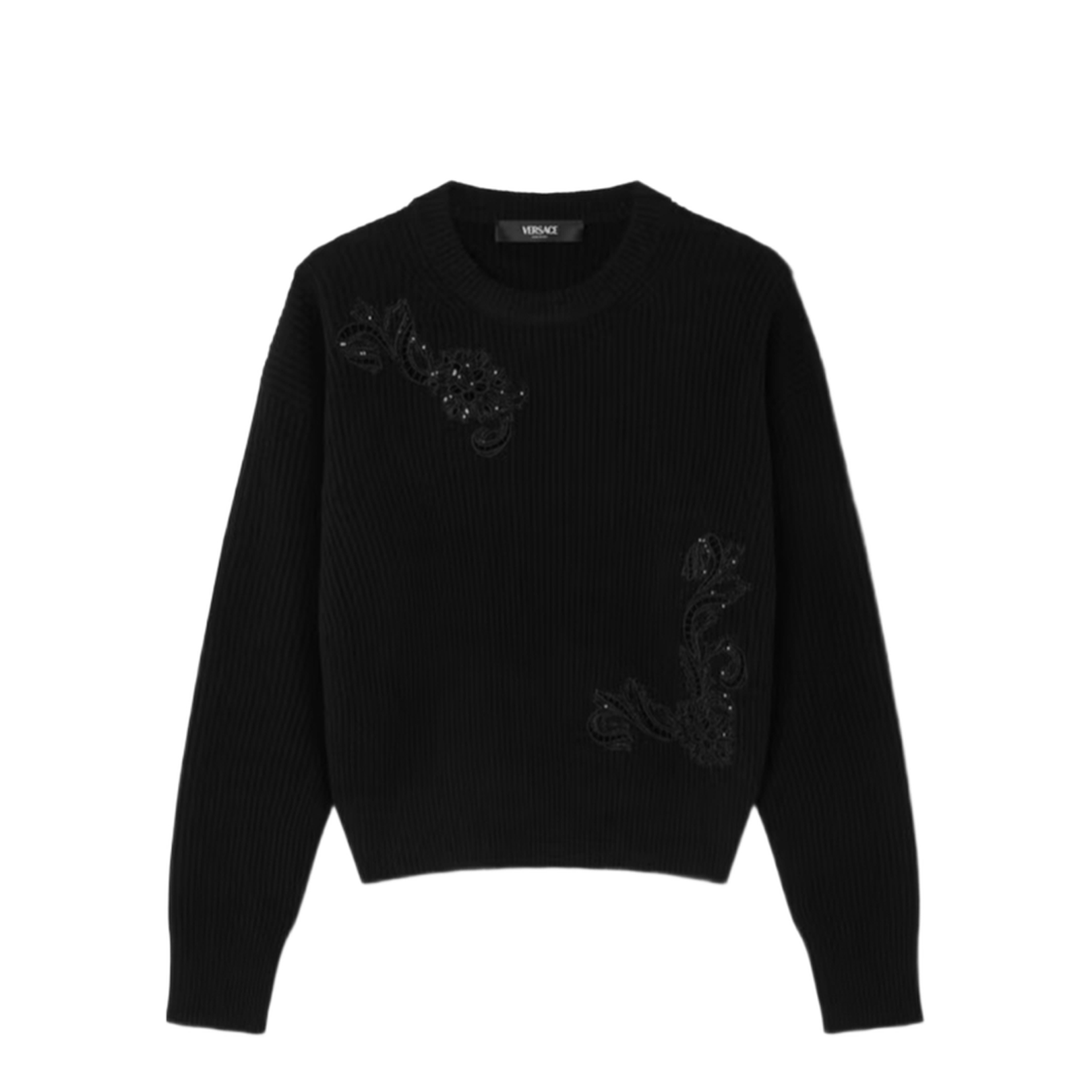 Barocco Leaf Embroidered Sweater
