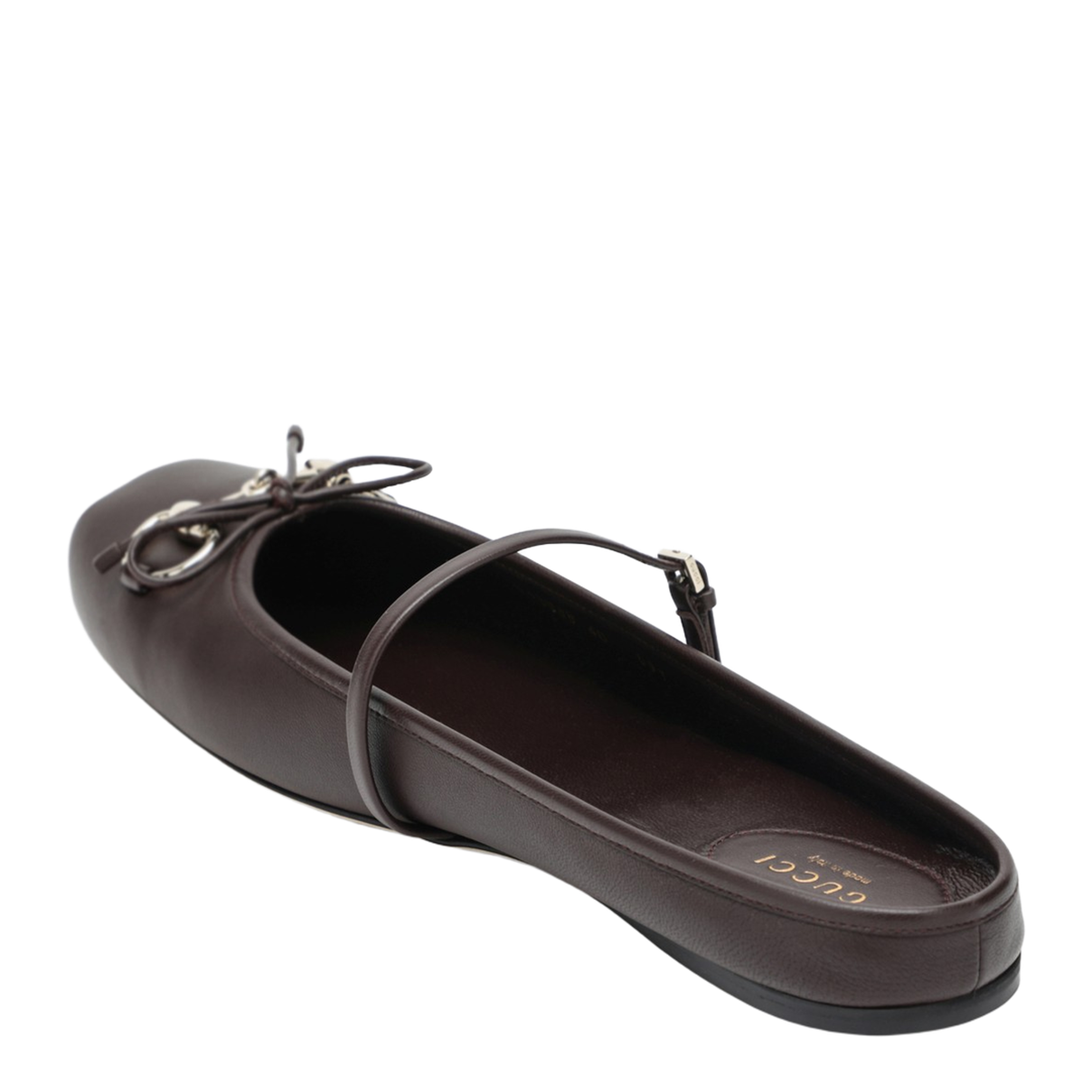 Dark Brown Leather Mules with Horsebit Detail