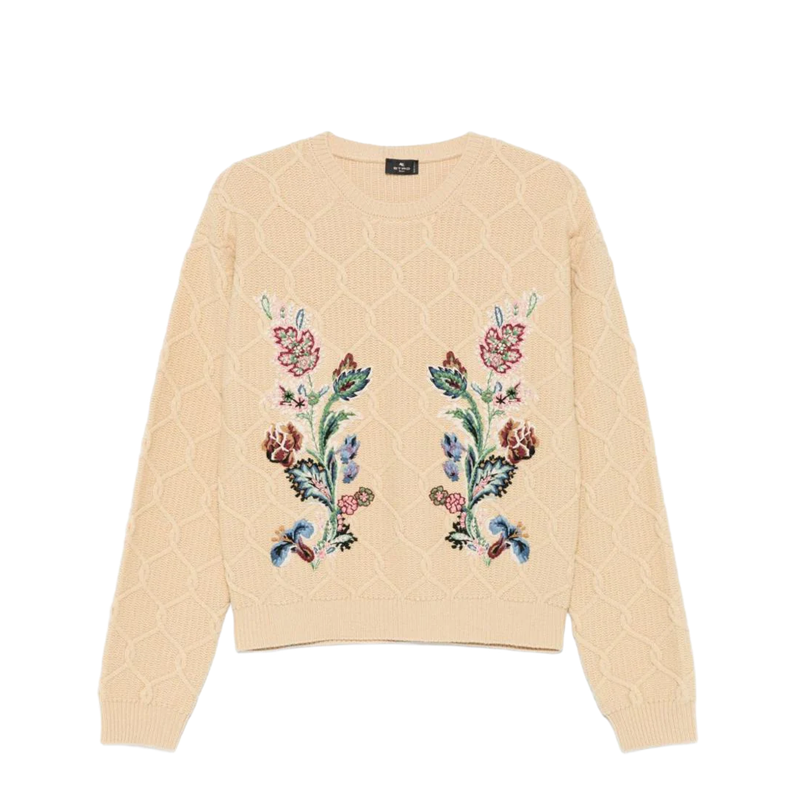 Wool and Cashmere Jumper with Embroidery