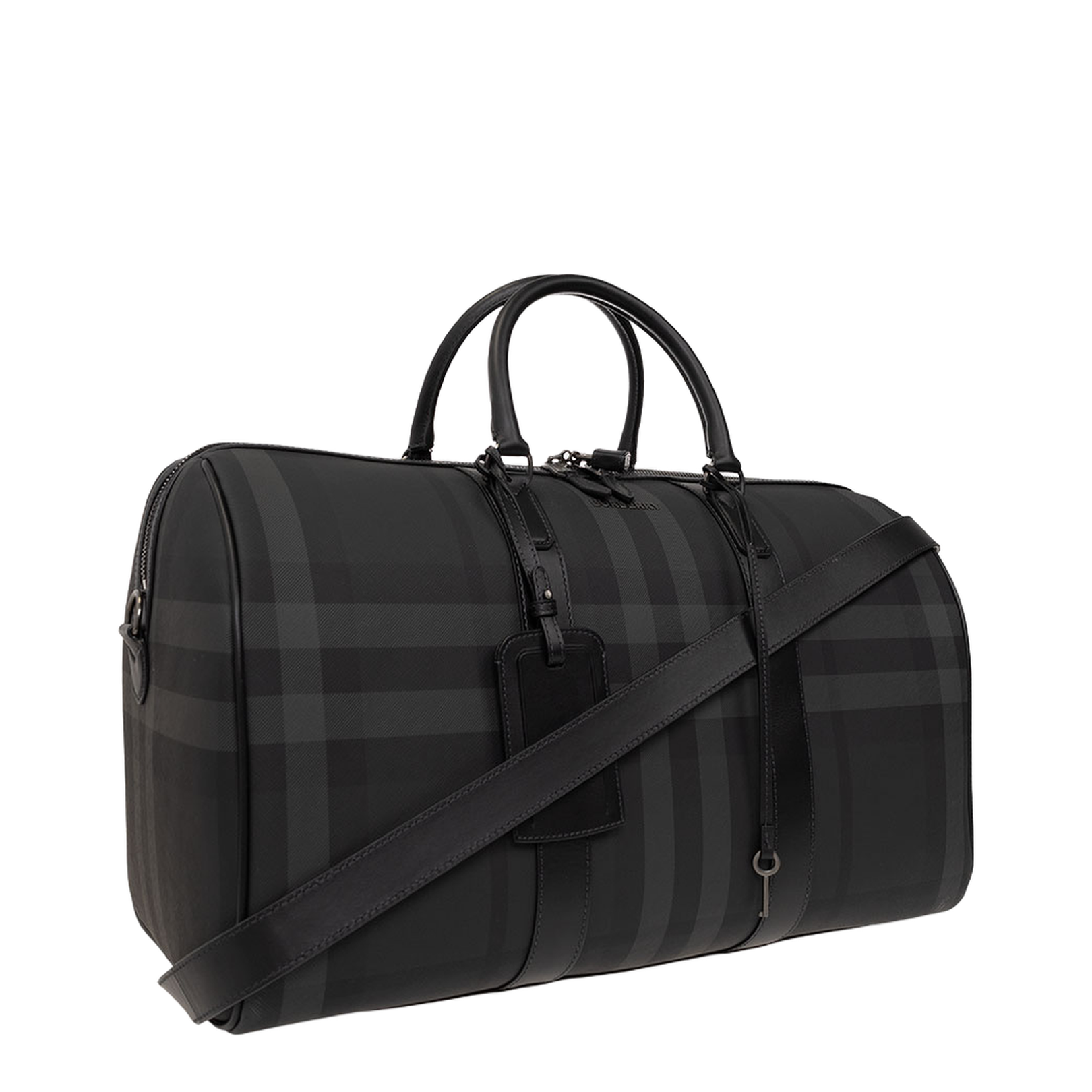 Grey and Black Duffel Bag