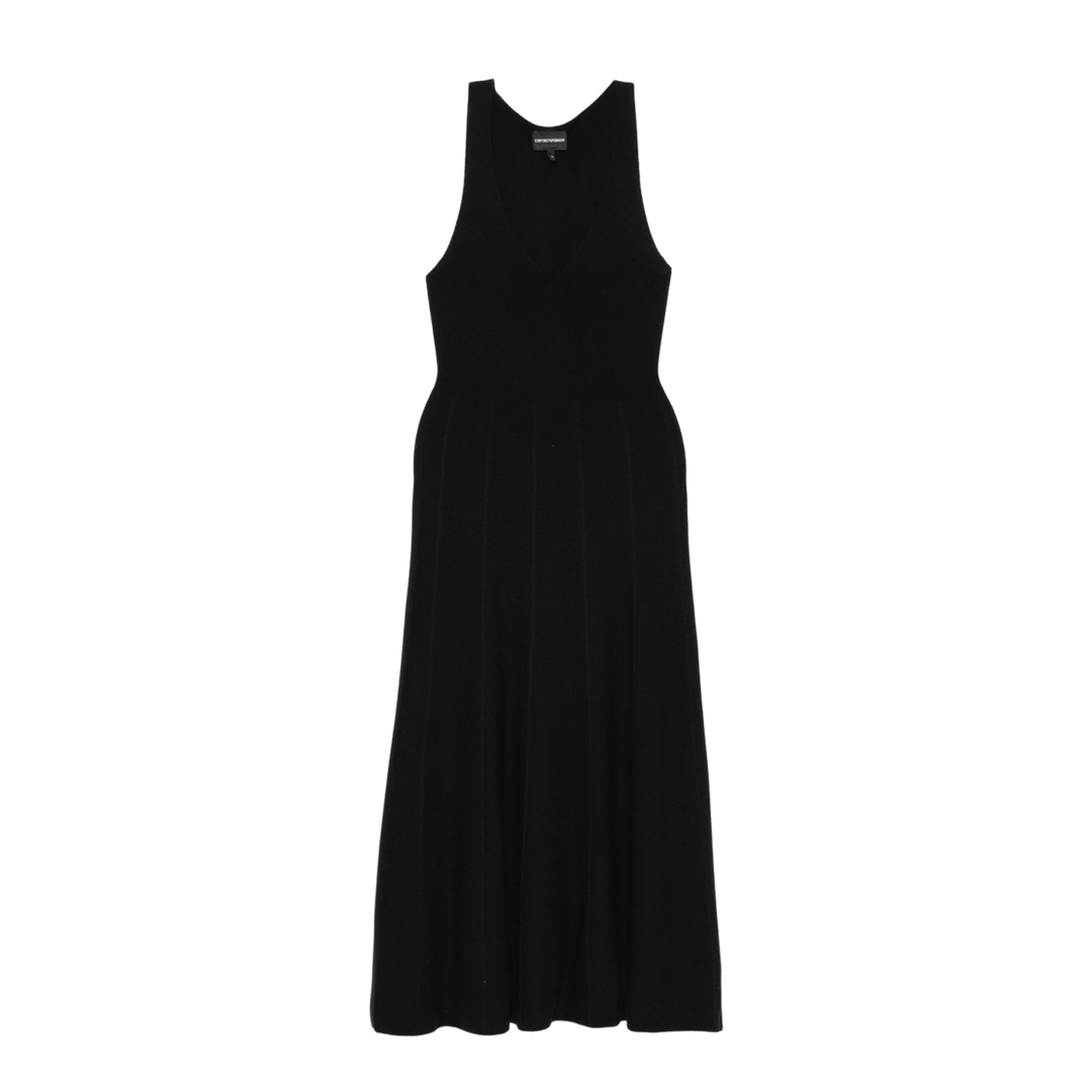Black Sleeveless Flared Dress