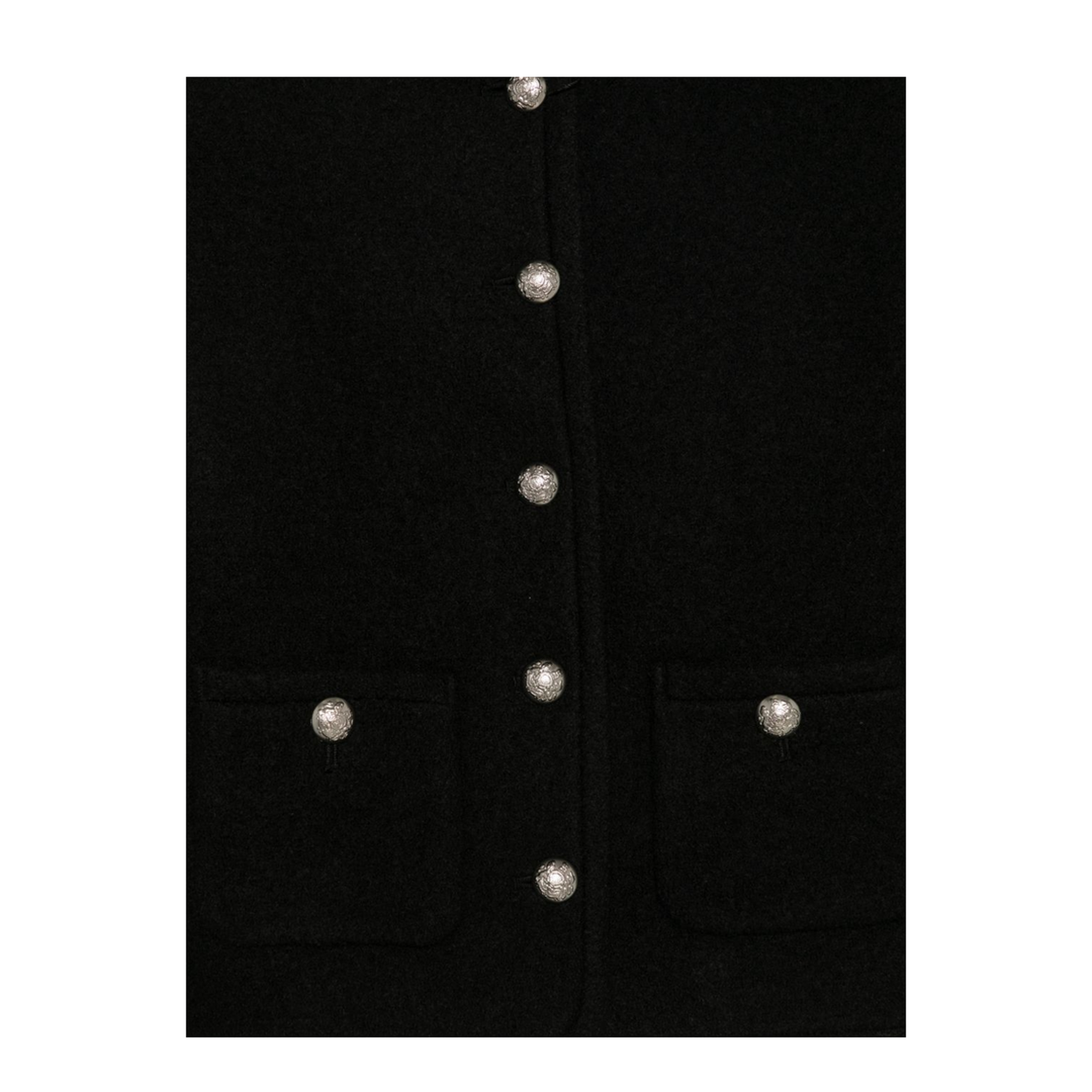 MAYFEYR - Dunst - Black Felted Texture Collarless Jacket - UDJA6C203BK