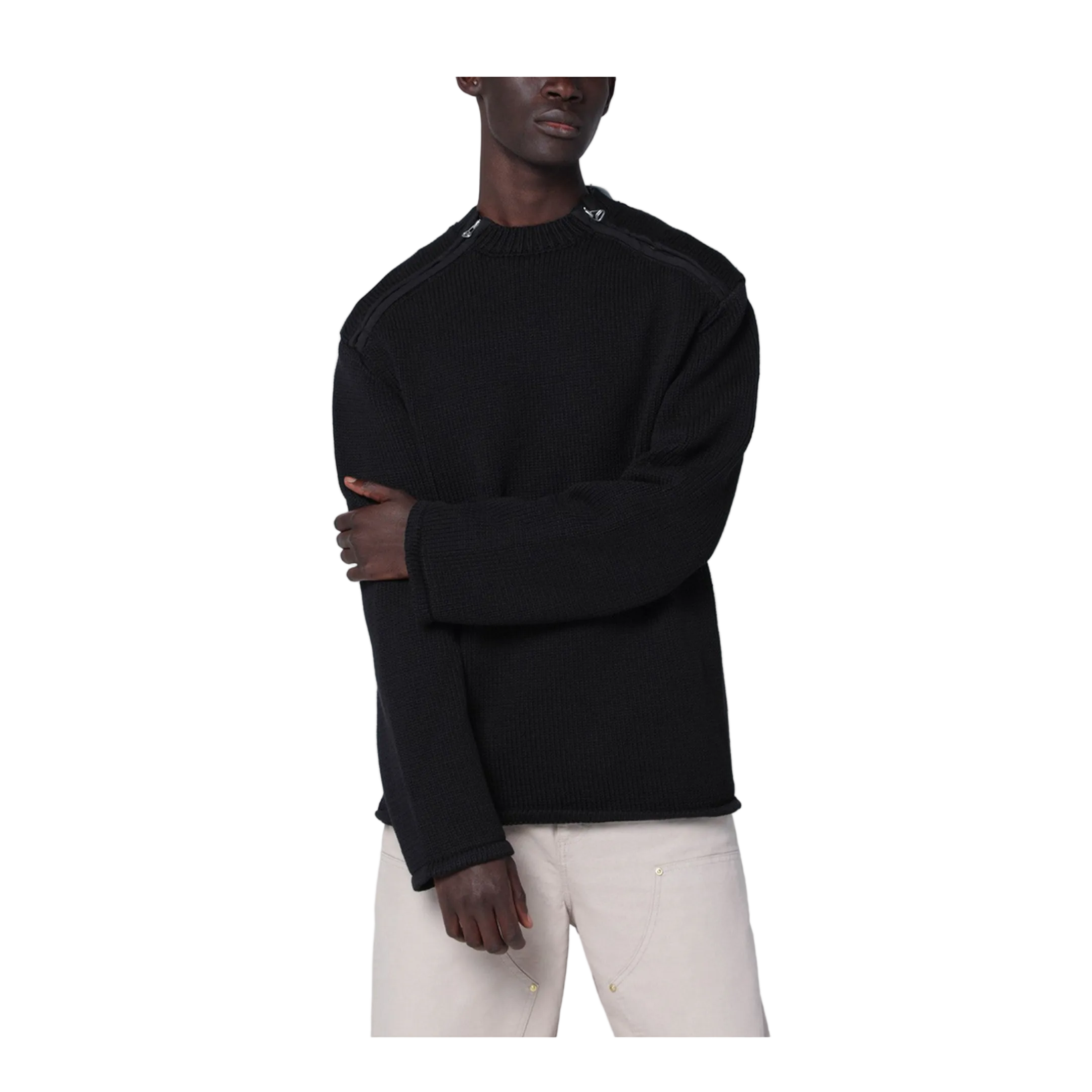 Black Cotton Sweater