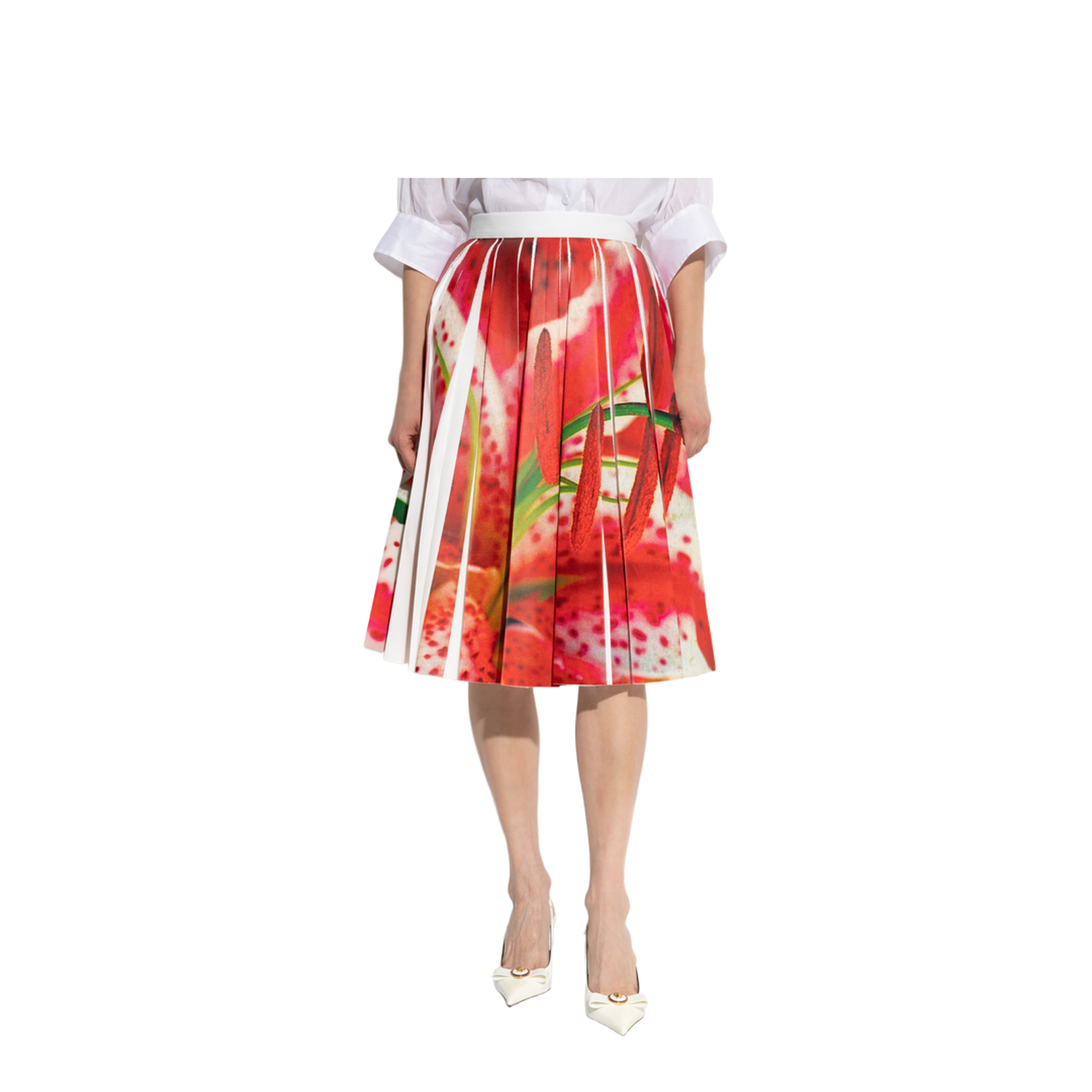 Pleated Skirt with Colorful Print