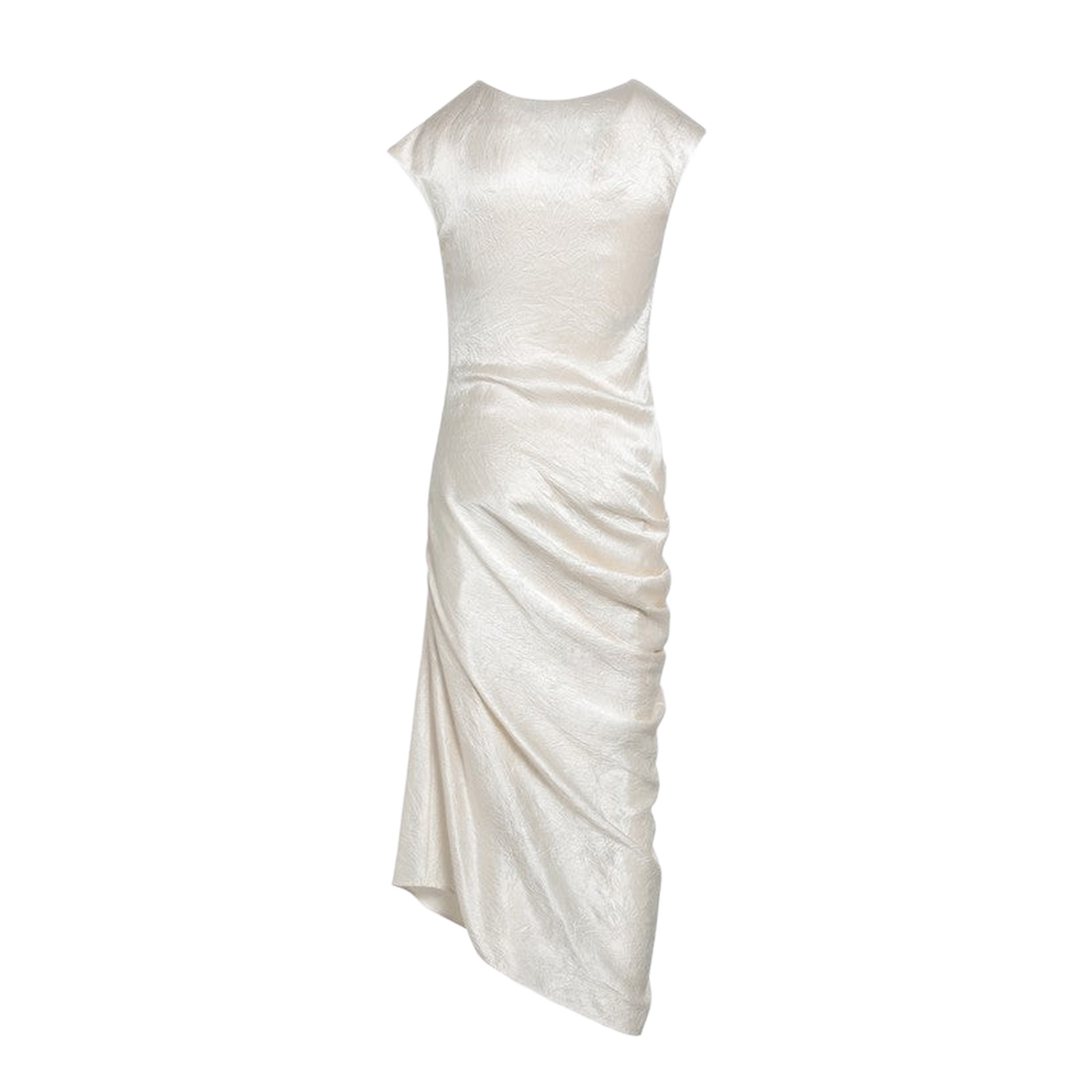 Ivory Asymmetrical Draped Dress