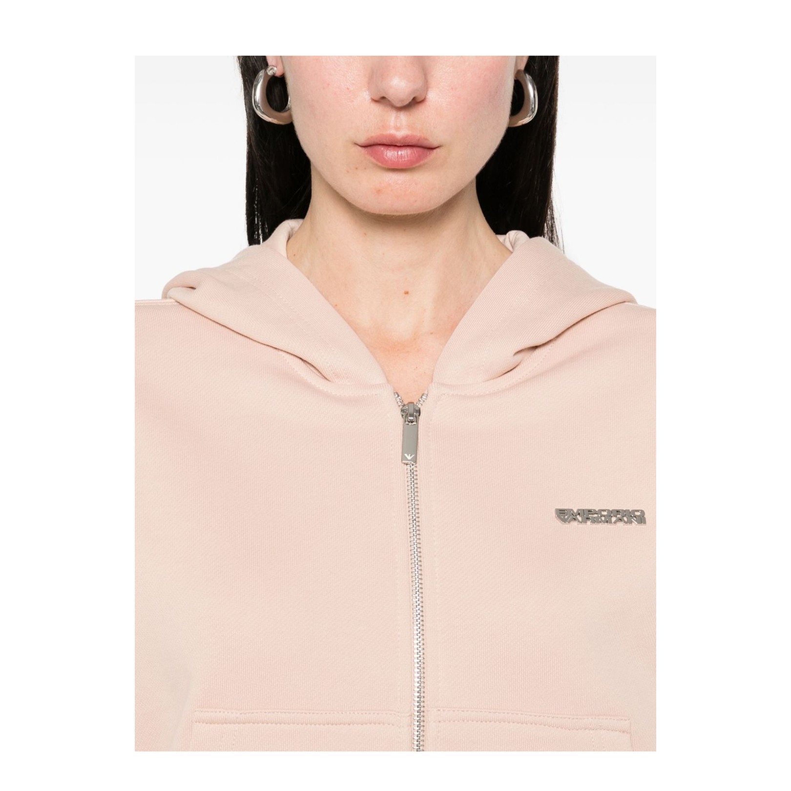 Light Pink Zipped Hoodie