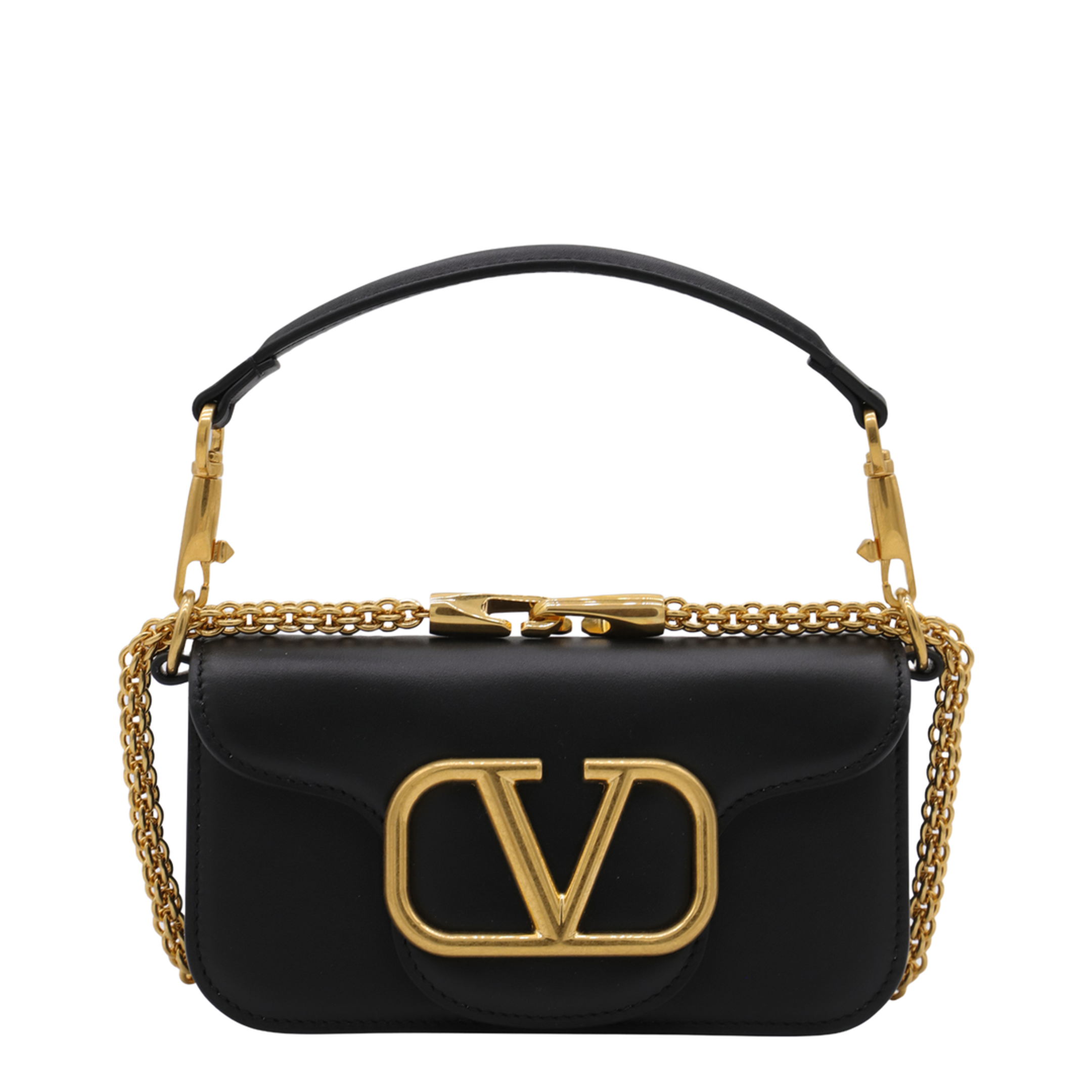 Locò Small Calfskin Shoulder Bag - Black