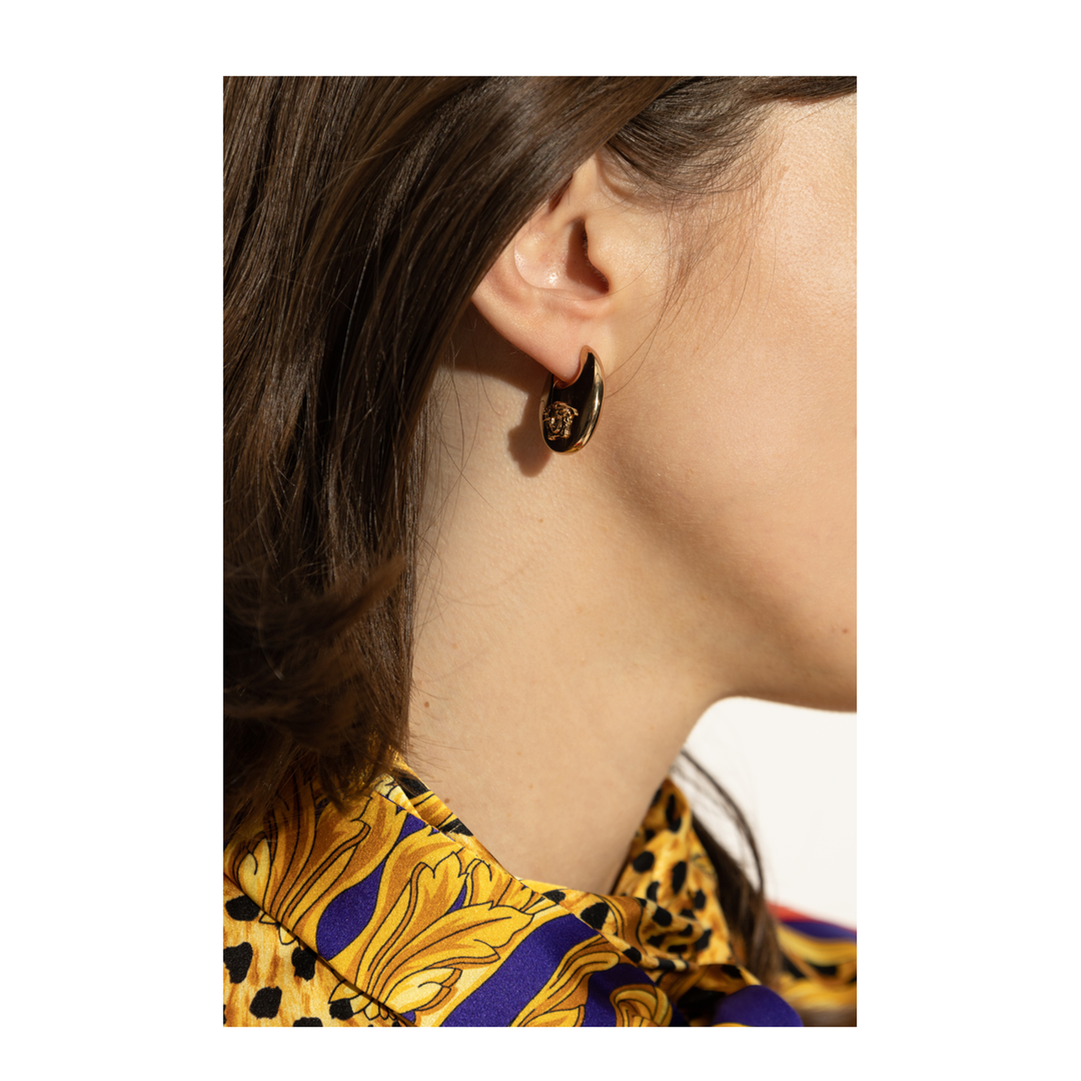 Gold Metal Hoop Earrings