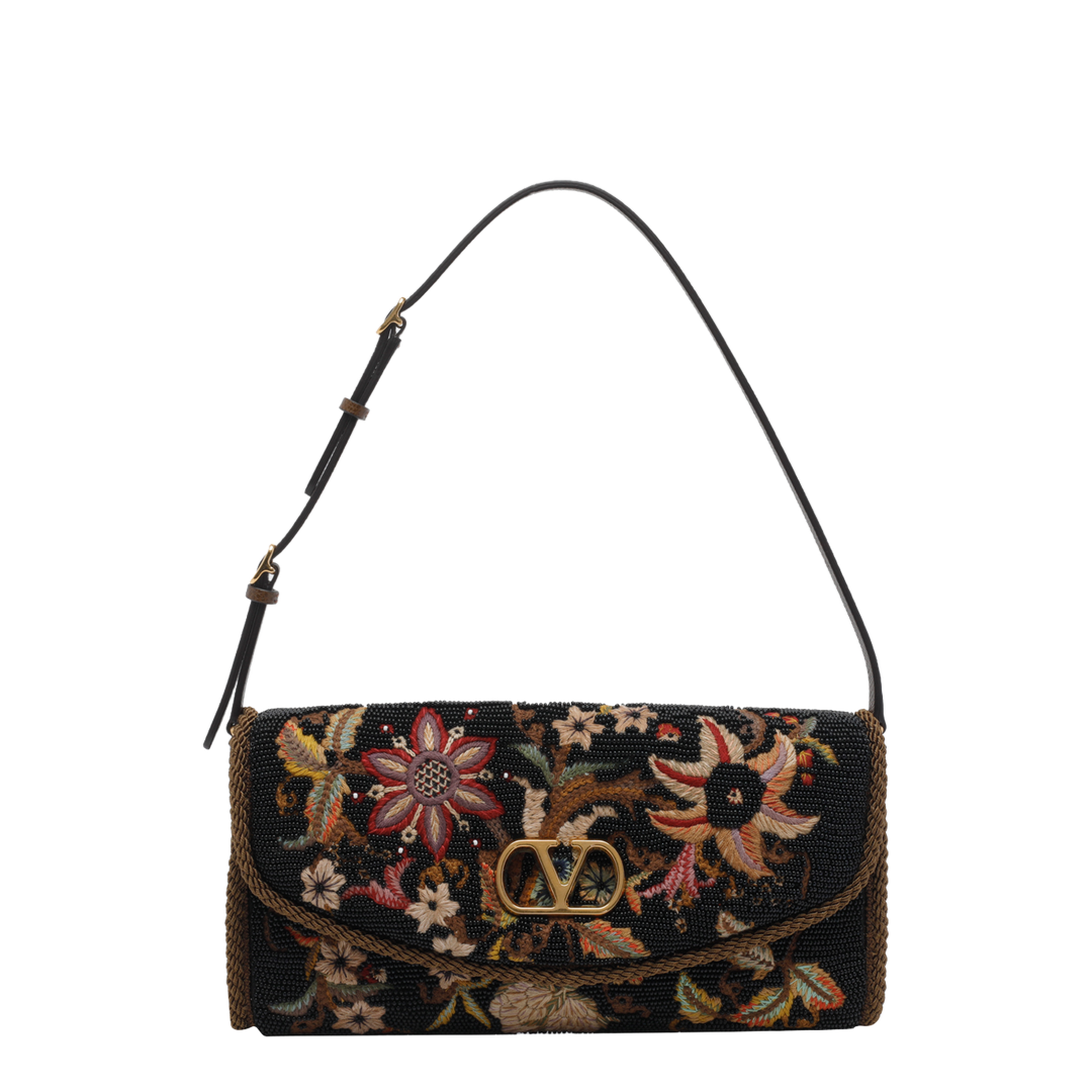 Embroidered Small Shoulder Bag