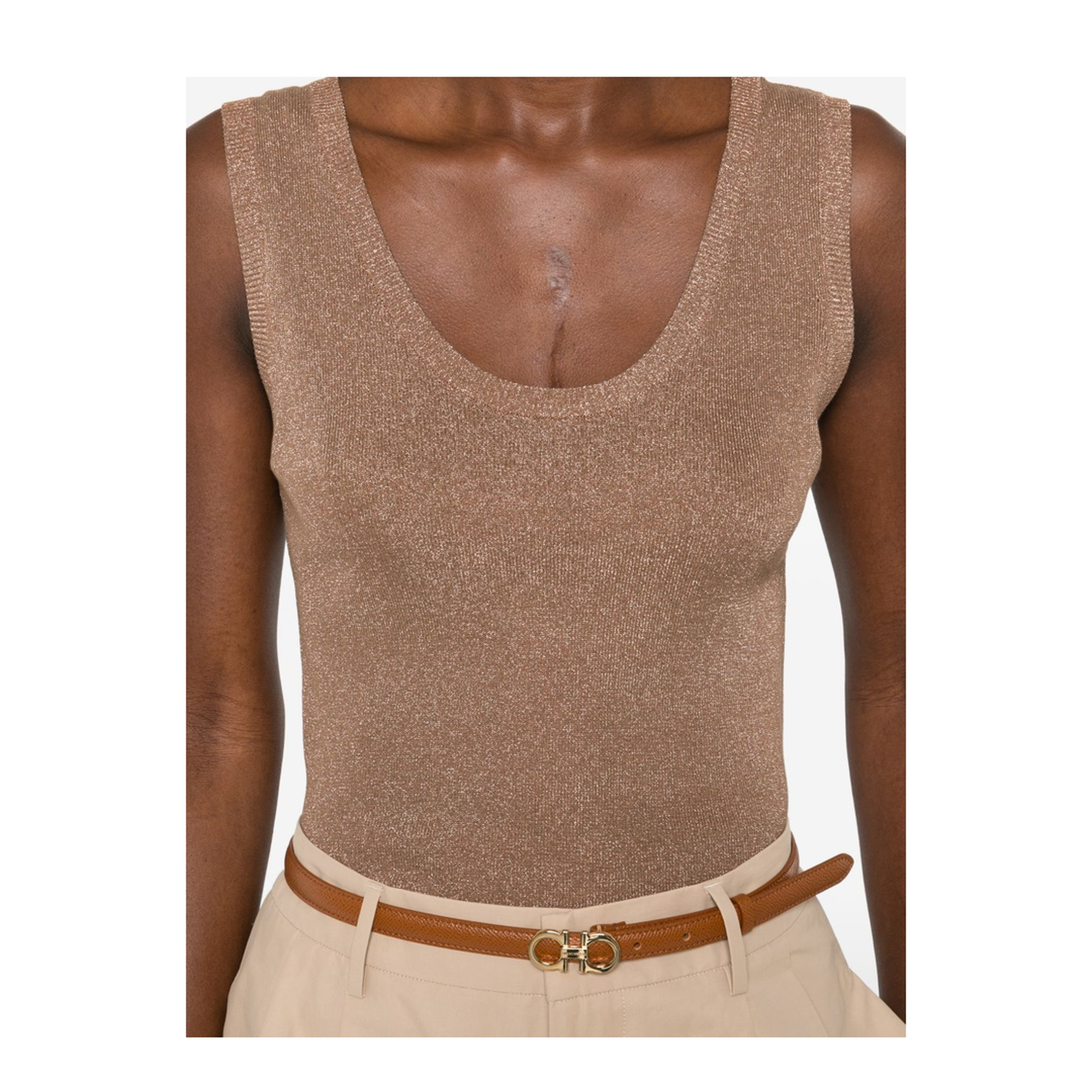 MAYFEYR - Fabiana Filippi - Top Brown - MAD266F066D9621268