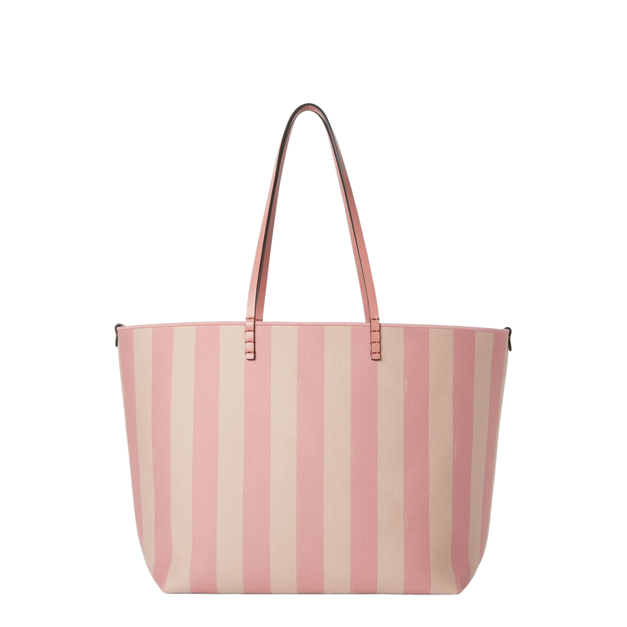 Roll Large Canvas Tote Bags - Pastel pink