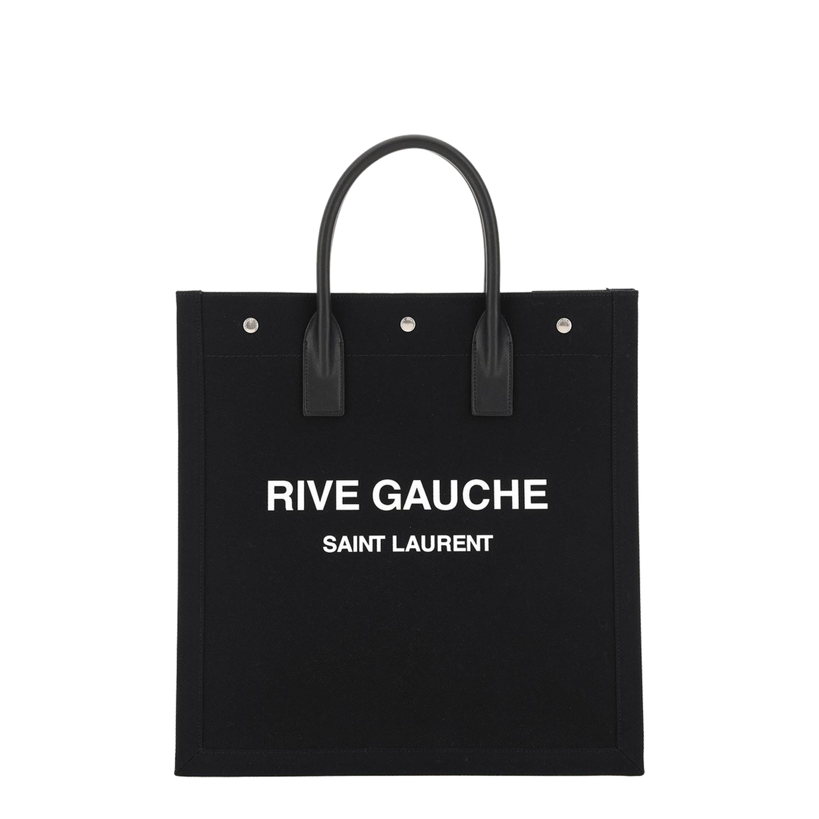Rive Gauche Small Canvas Tote Bags - Black