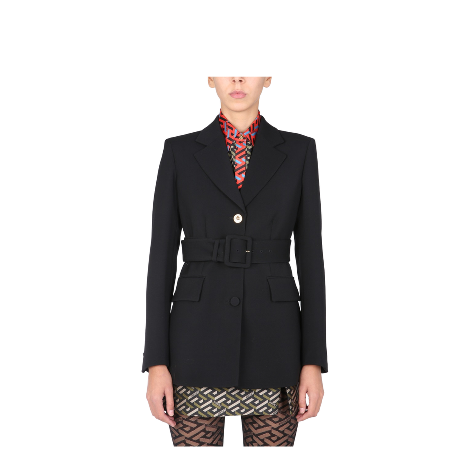 Jacket With Medusa Button