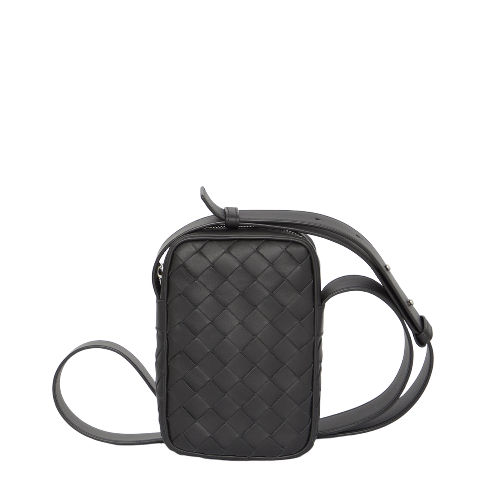 Cassette Mini Leather Crossbody Bags - Black
