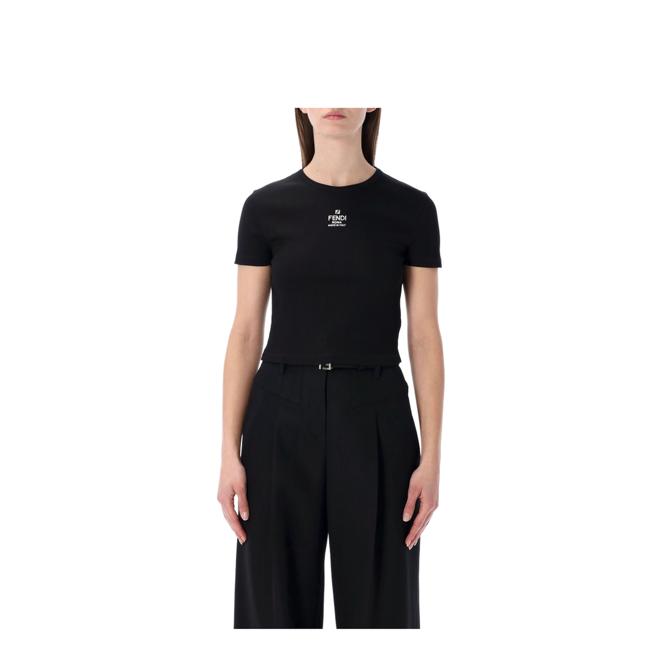 Black Cotton Top with Logo